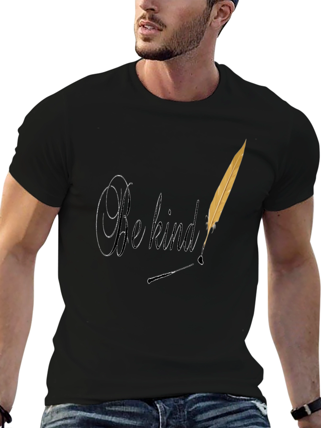 Black Be Kind T-Shirt - Stylish Inspirational Tee view 6