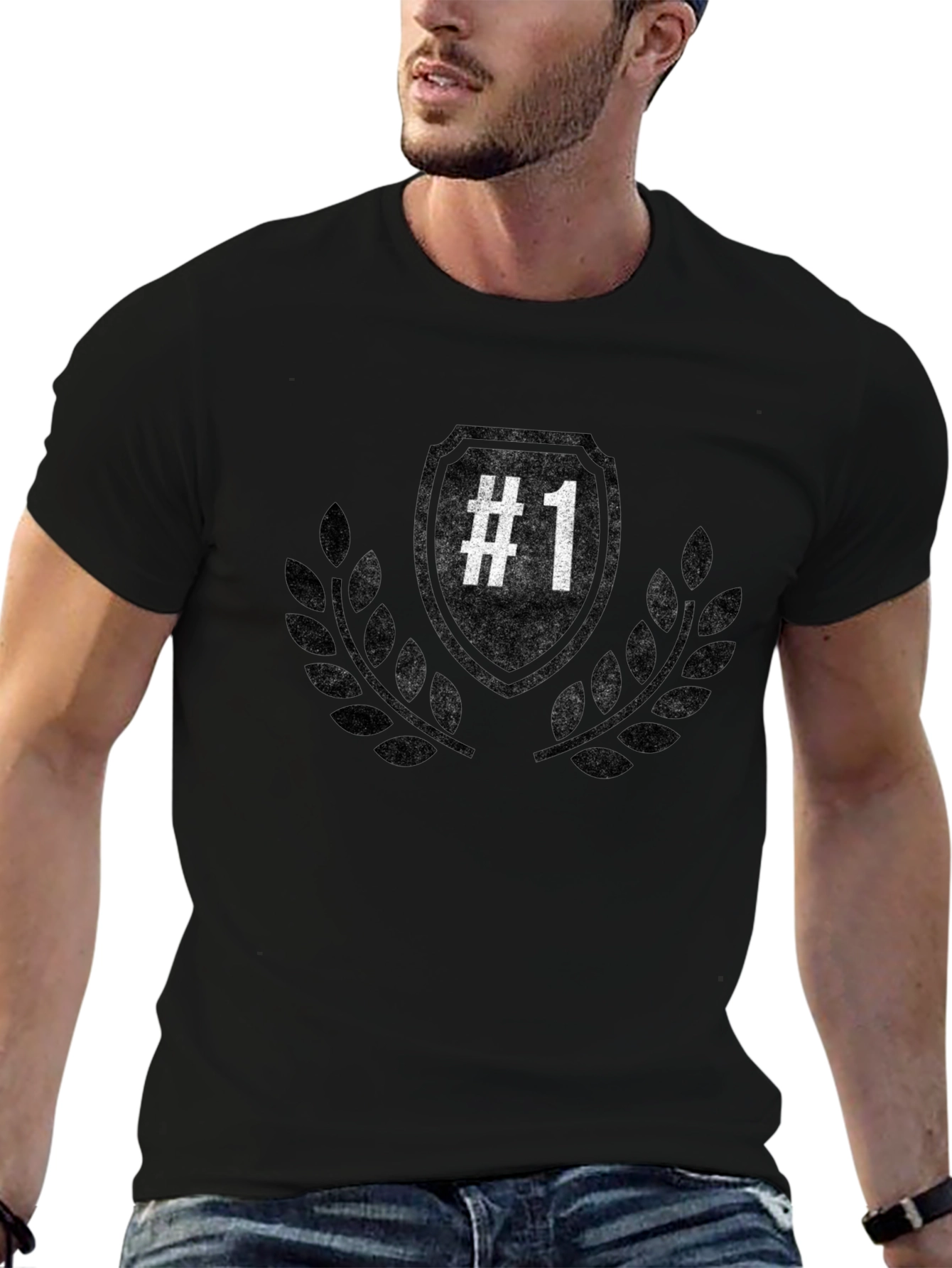 Black #1 Winner Graphic Tee - Stylish Men's Black T-Shirt view 6