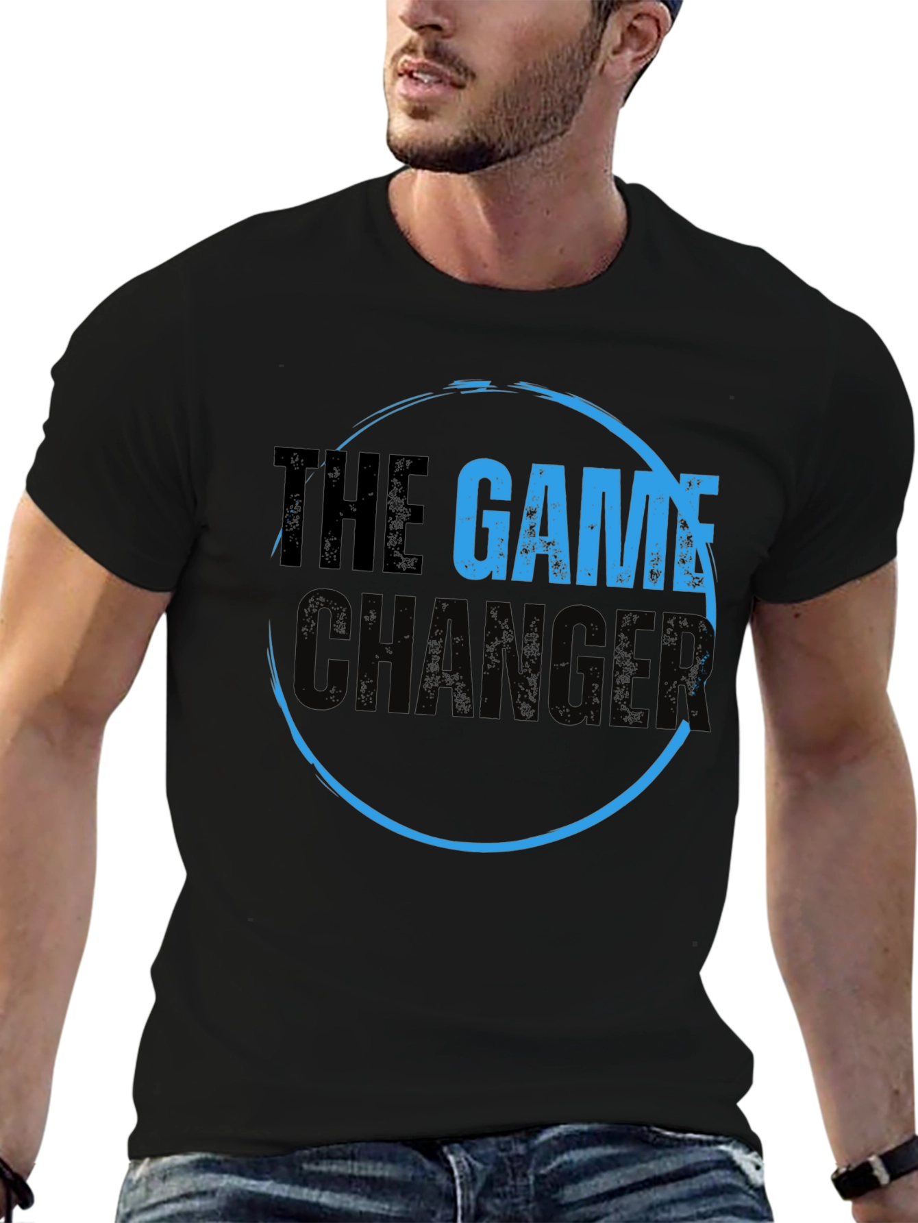 Black The Game Changer Graphic T-Shirt view 6