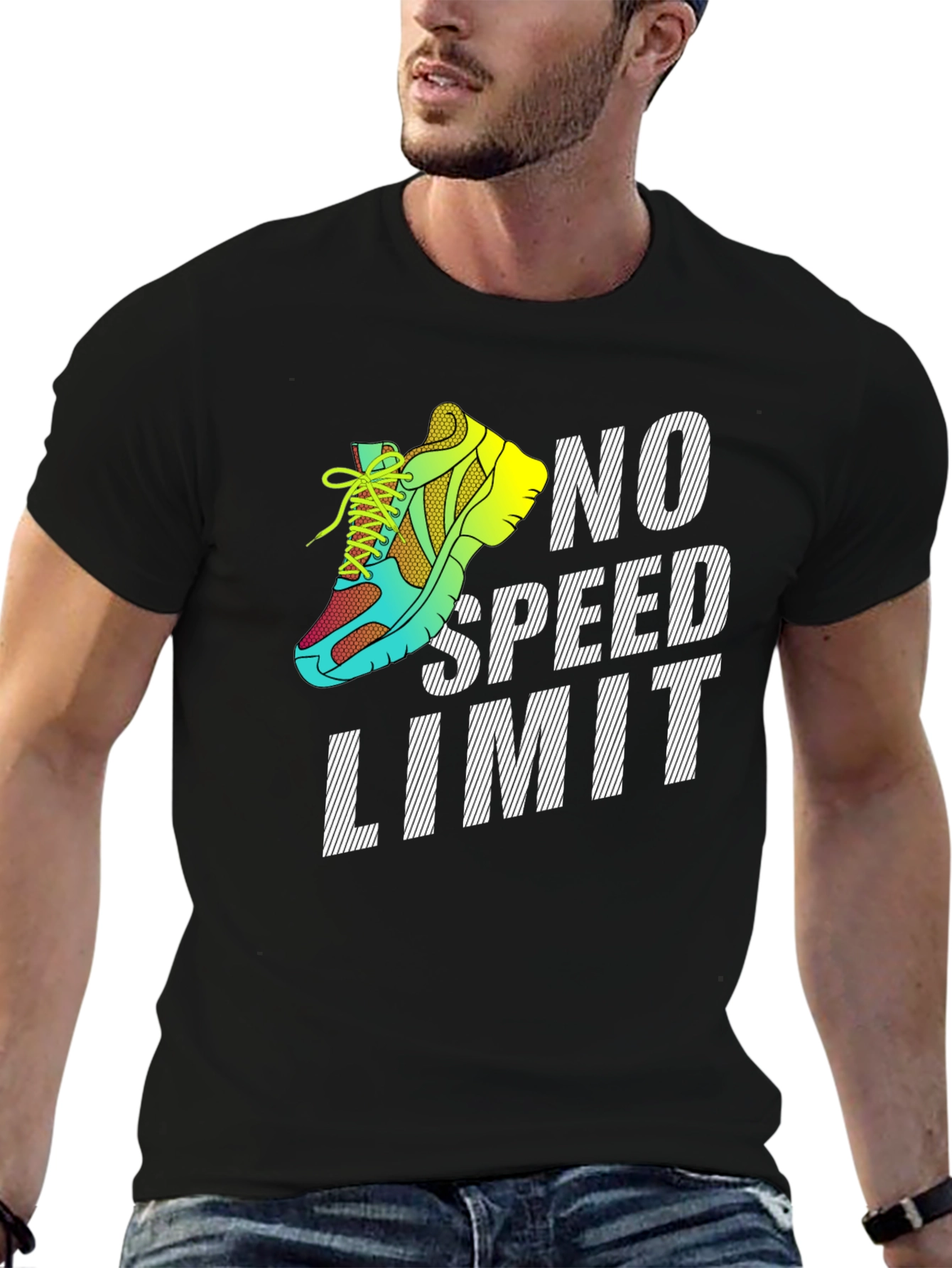 No Speed Limit Runner Graphic T-Shirt - 6