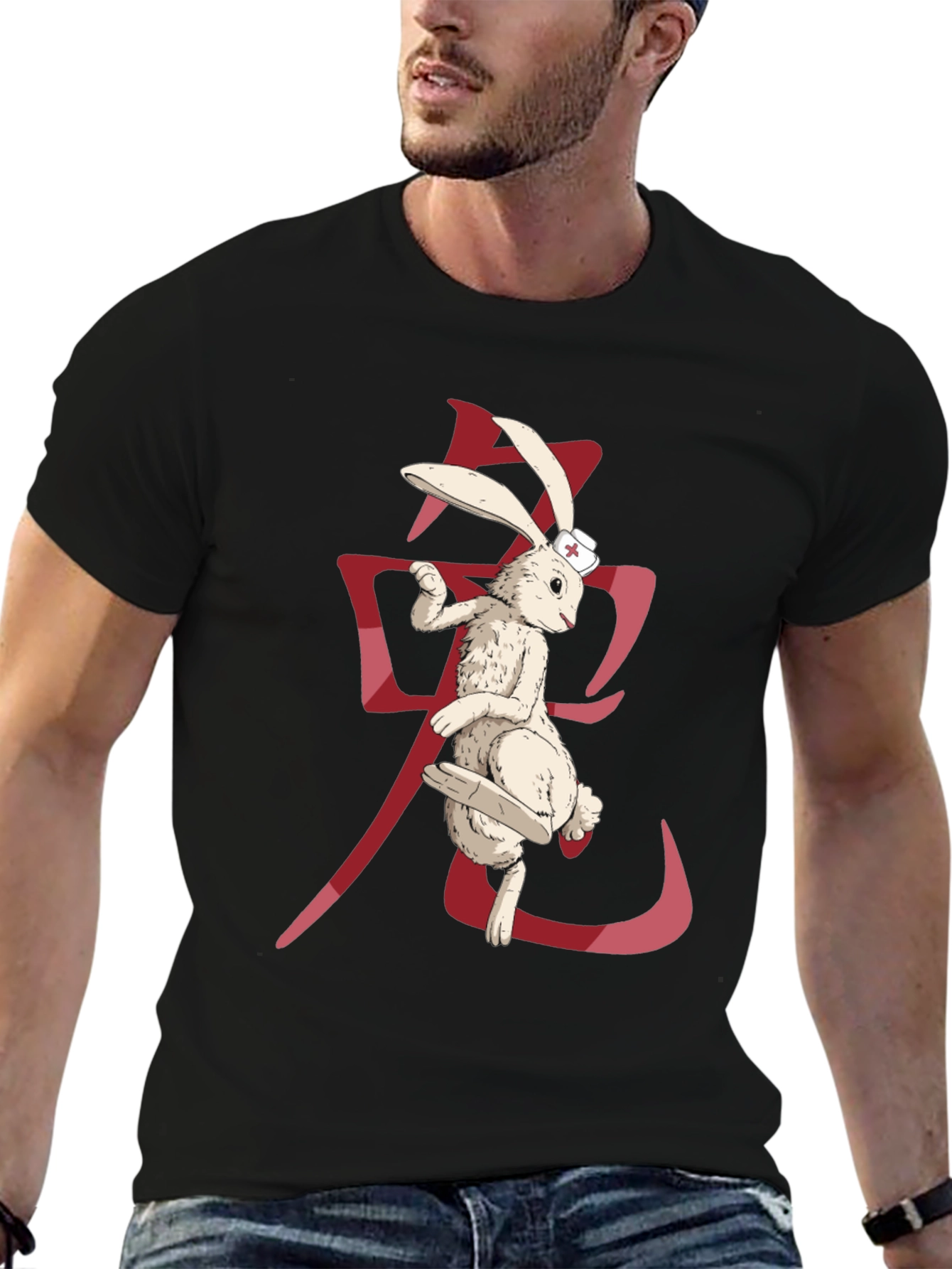 Black Rabbit Nurse Graphic Tee view 6