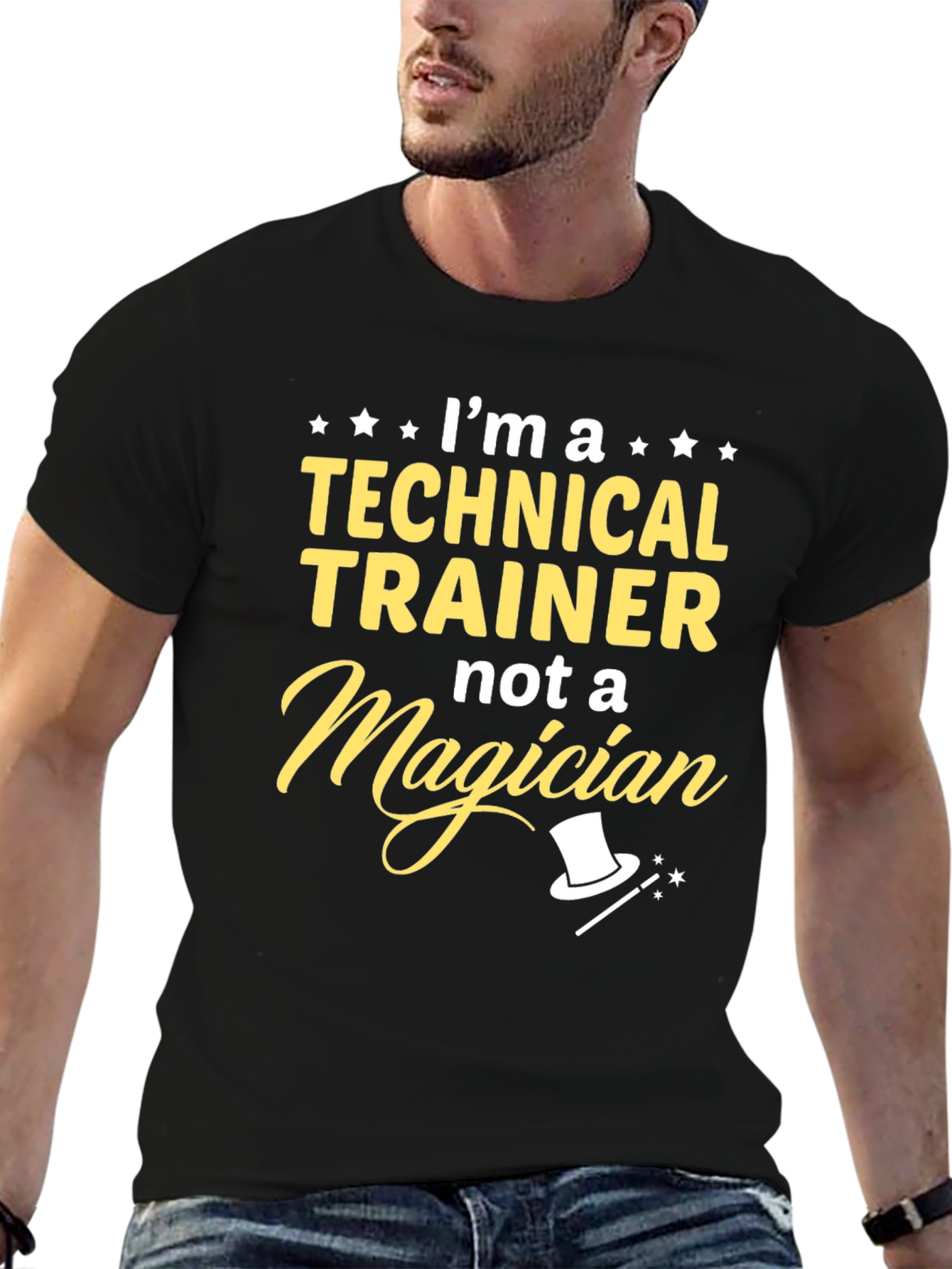Black Technical Trainer T-Shirt - I'm Not a Magician view 6