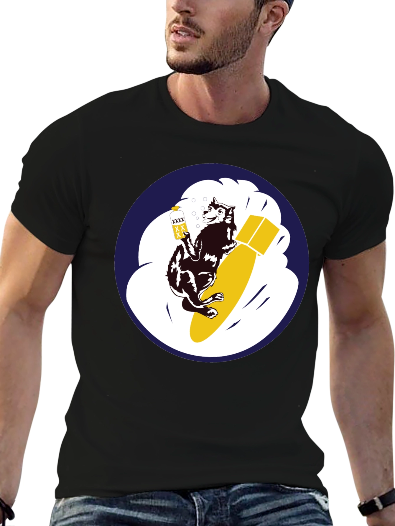 Black Cool Dog Bomb T-Shirt view 6