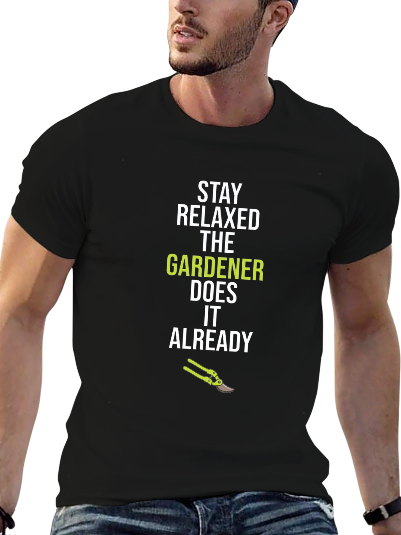 Black Relaxed Gardener T-Shirt view 6