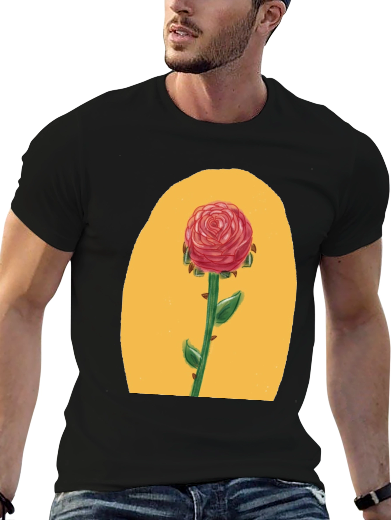 Black Rose Graphic Tee - Beauty & Beast Inspired view 6