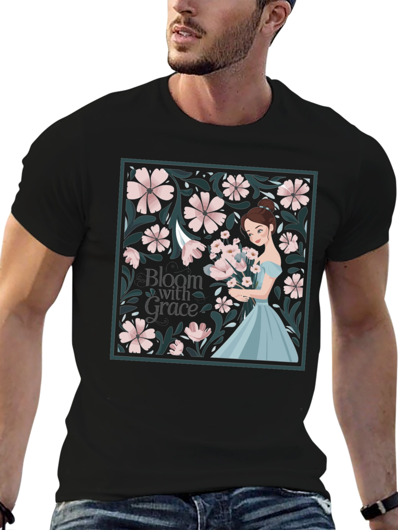 Black Bloom with Grace T-Shirt view 6