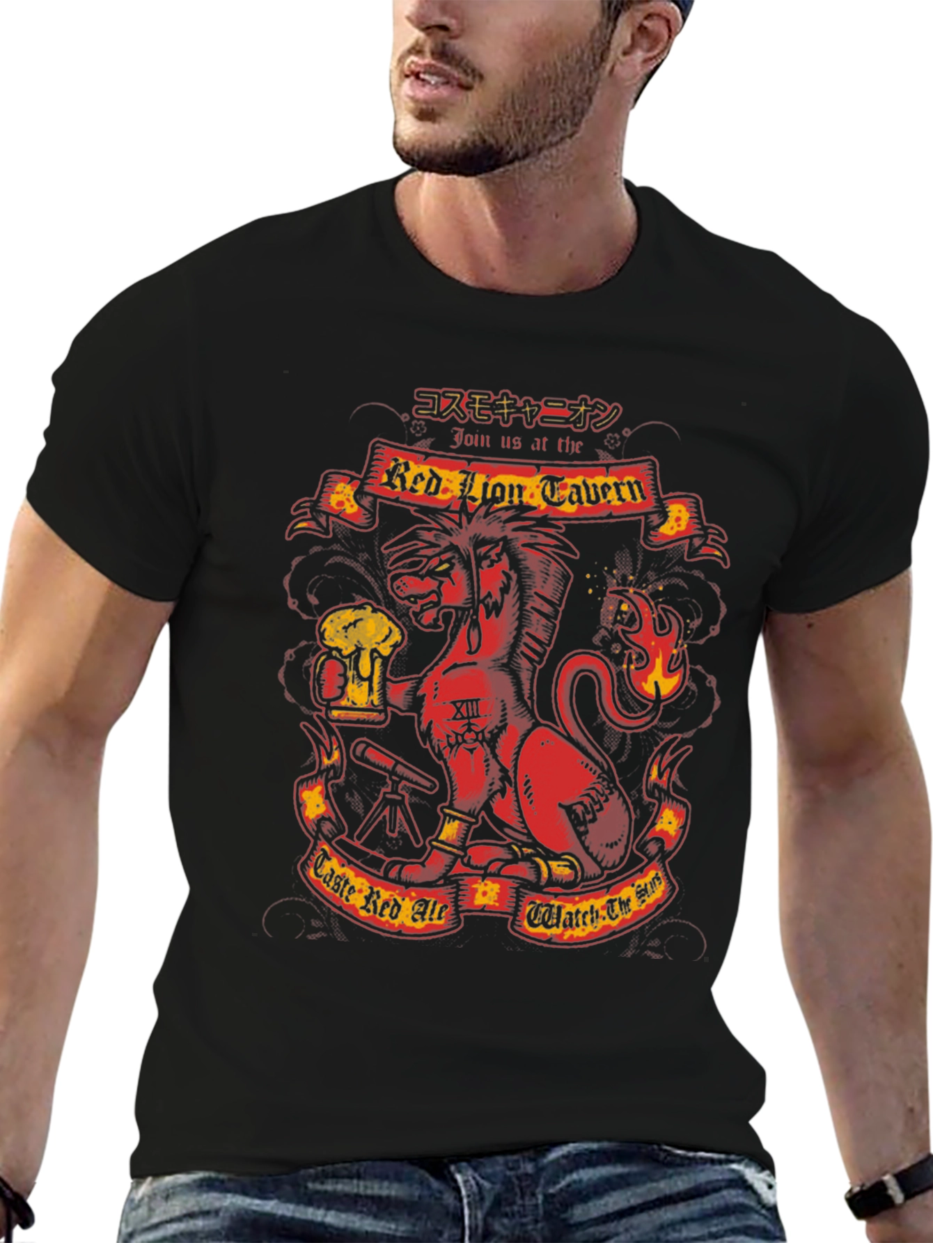 Black Red Lion Tavern Graphic Tee view 6