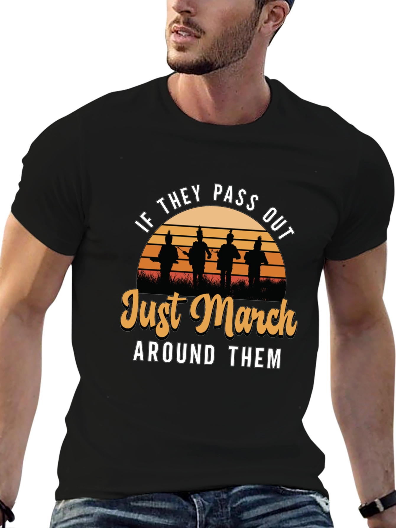 Black Just March Around Them T-Shirt view 6