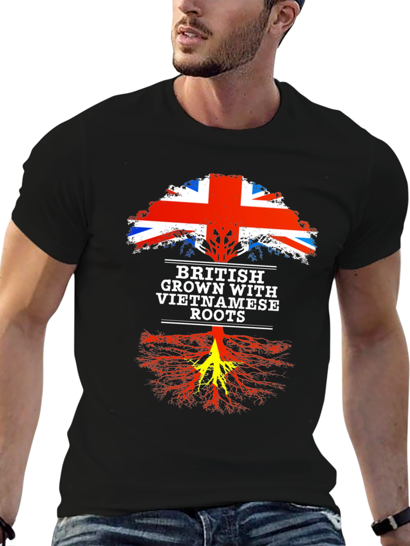 Black British Grown with Vietnamese Roots T-Shirt view 6