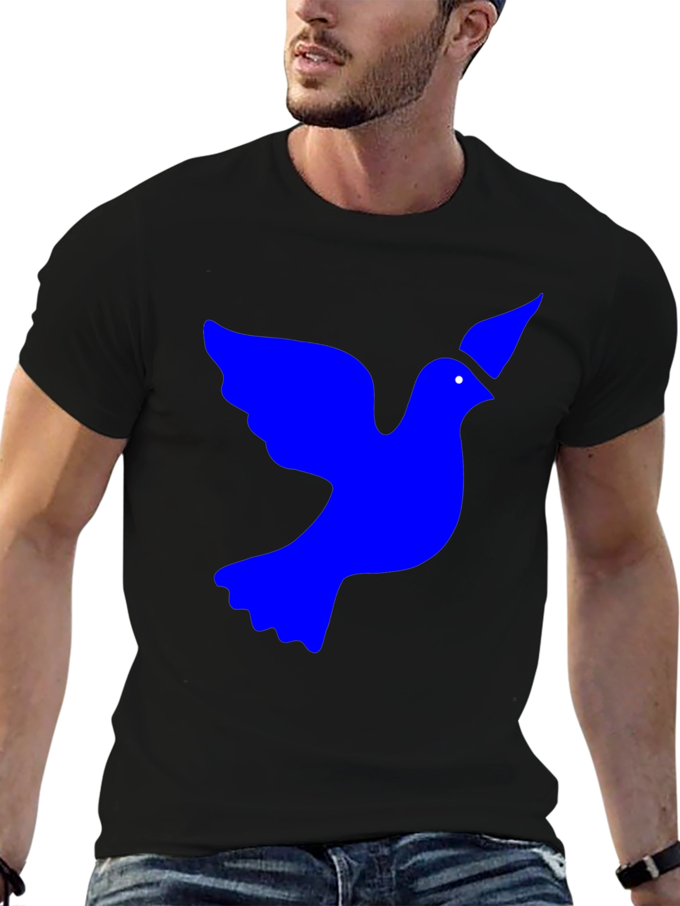 Black Dove Graphic Tee - Black Cotton Blend view 6