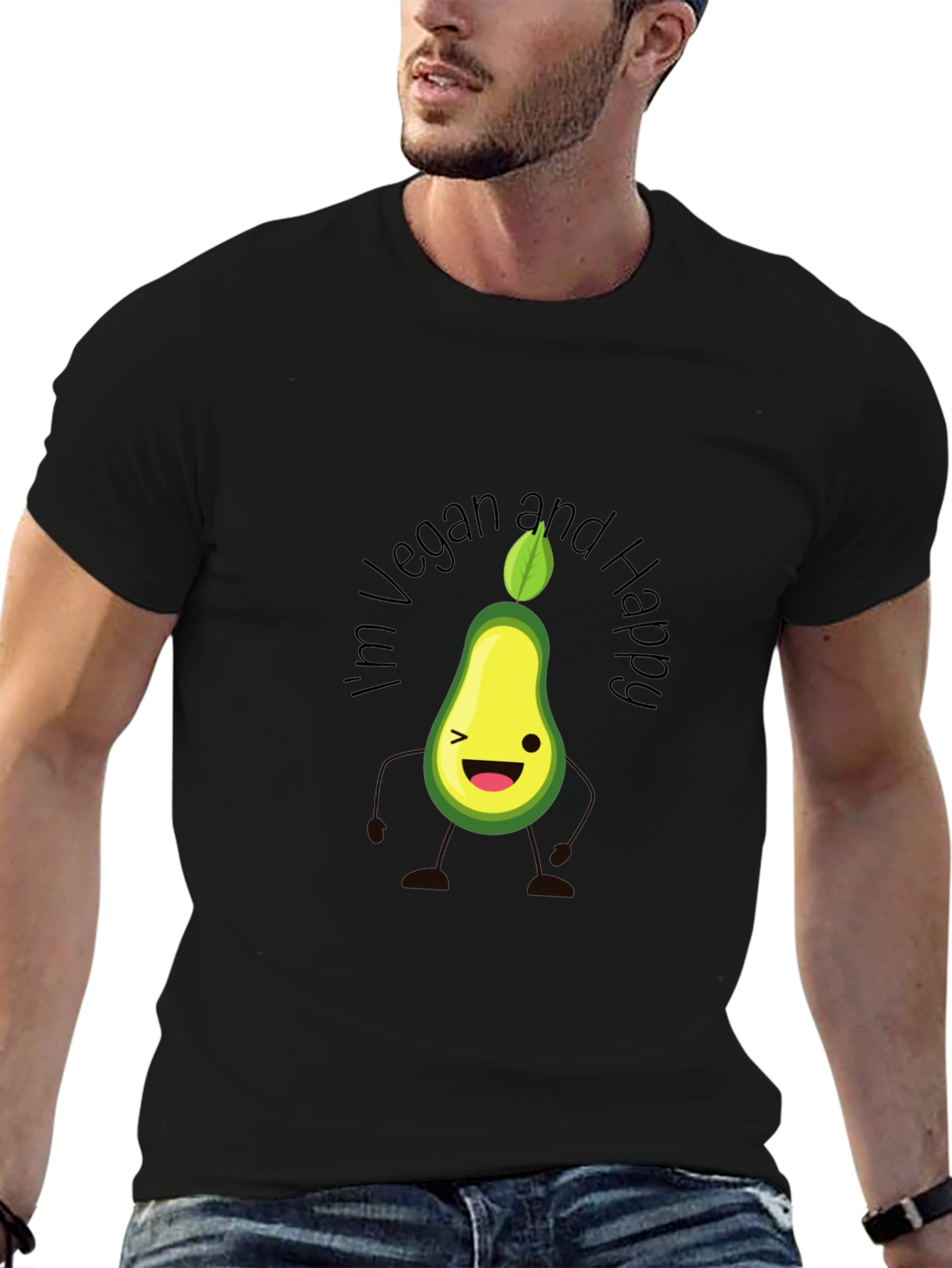 Vegan Avocado T-Shirt - Happy & Healthy Lifestyle Tee - 6