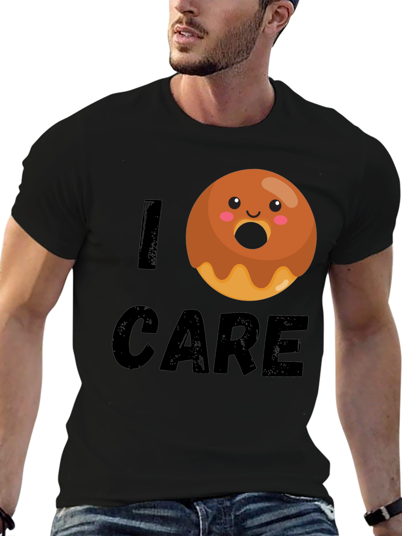 Black I Donut Care Graphic Tee view 6