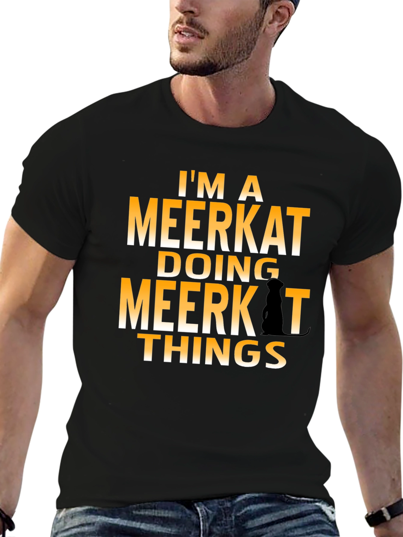Black I'm a Meerkat Doing Meerkat Things T-Shirt view 6