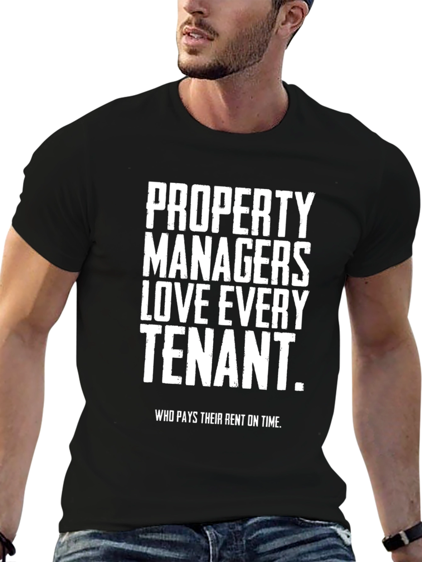 Black Property Manager Humor T-Shirt view 6