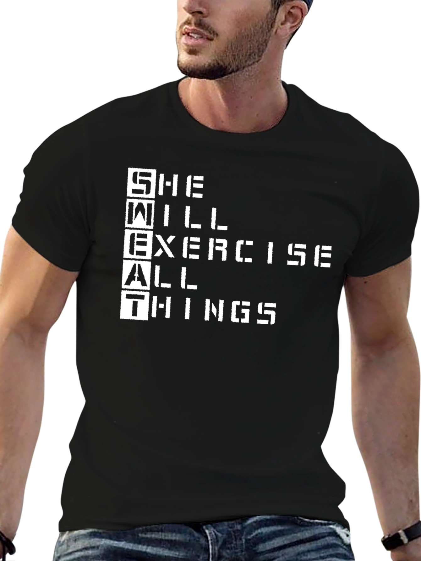 Black She Will Exercise All Things Black T-Shirt view 6