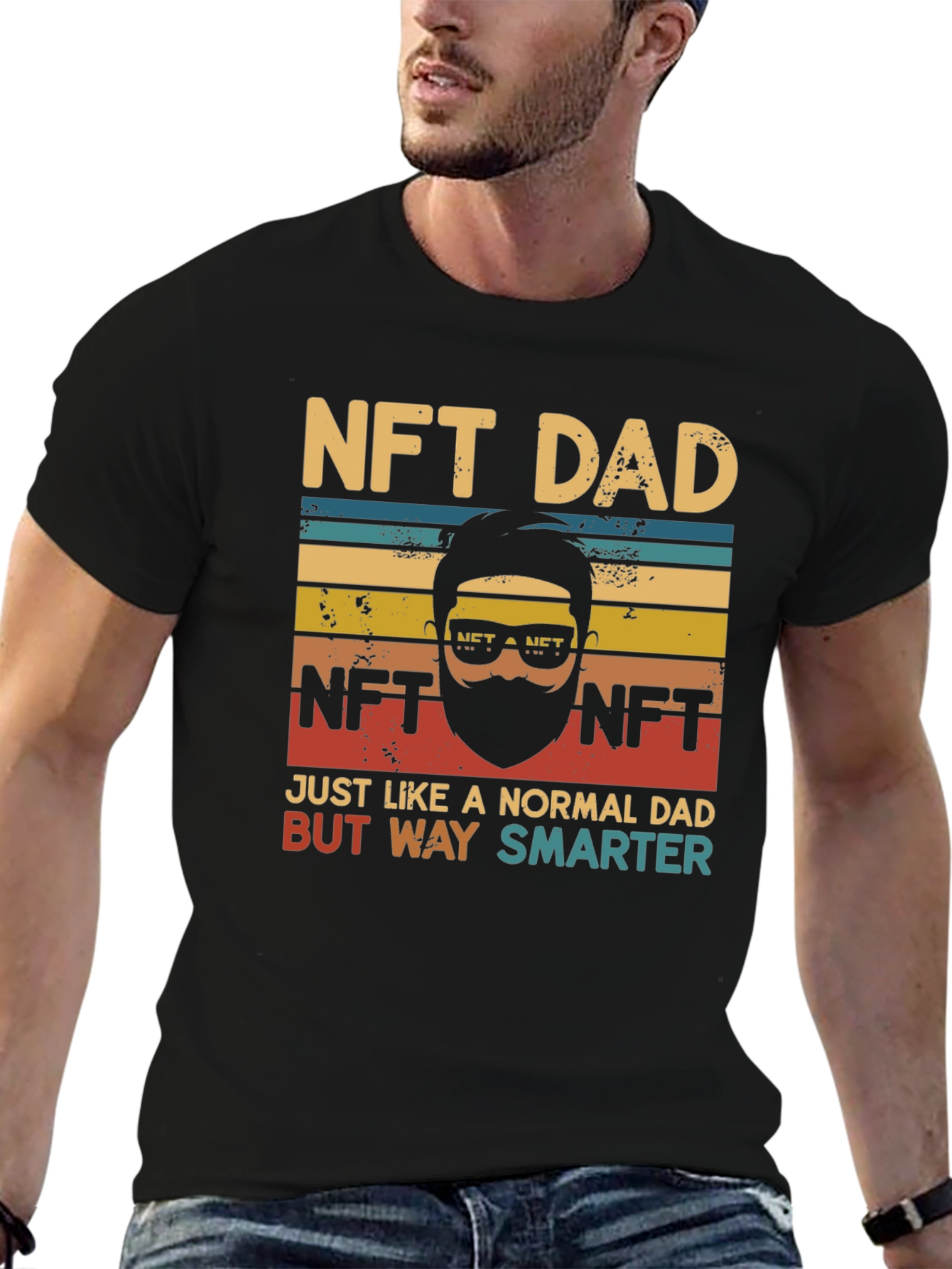 Black NFT Dad Graphic T-Shirt view 6
