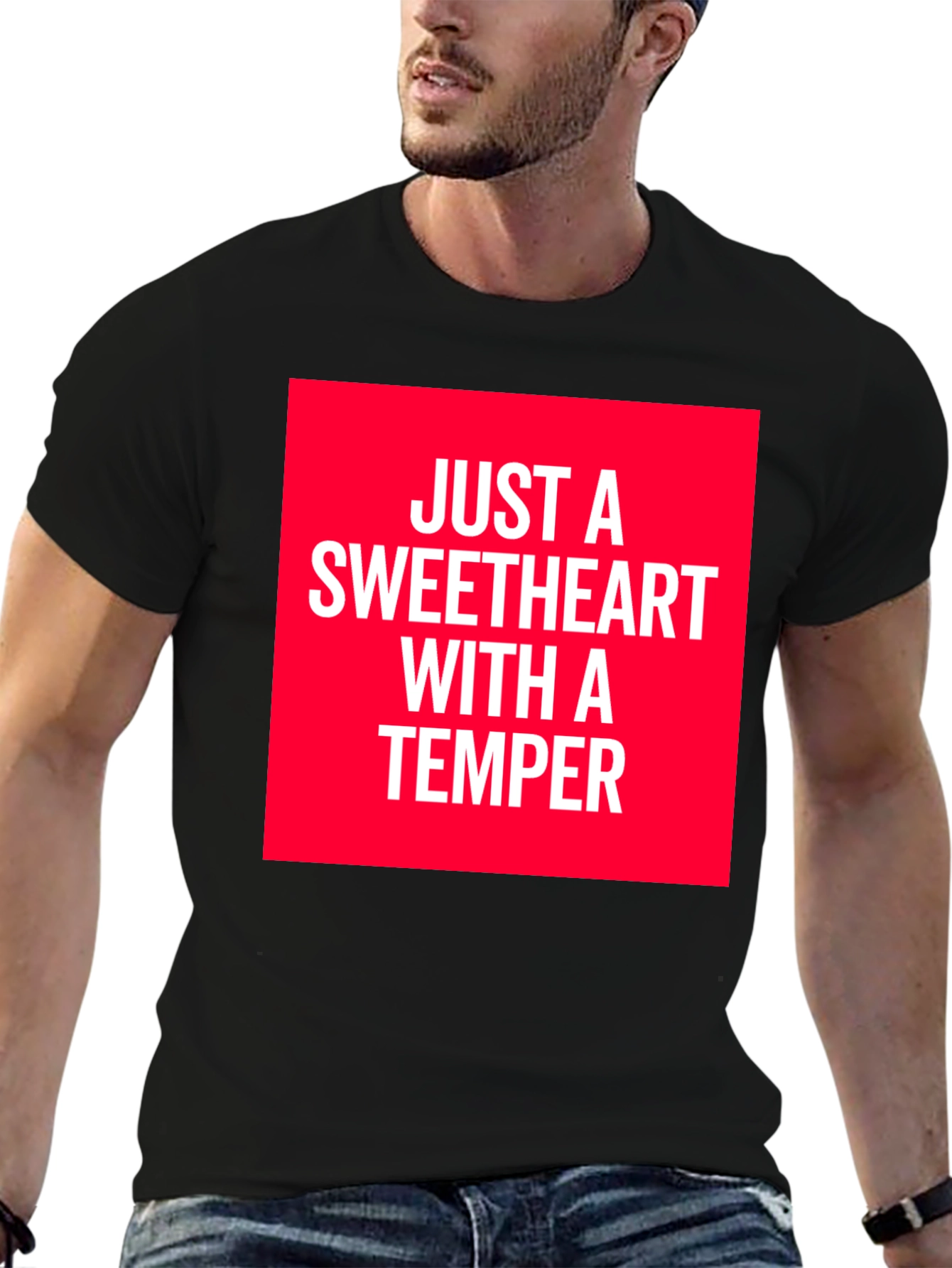Black Sweetheart With A Temper Graphic T-Shirt view 6