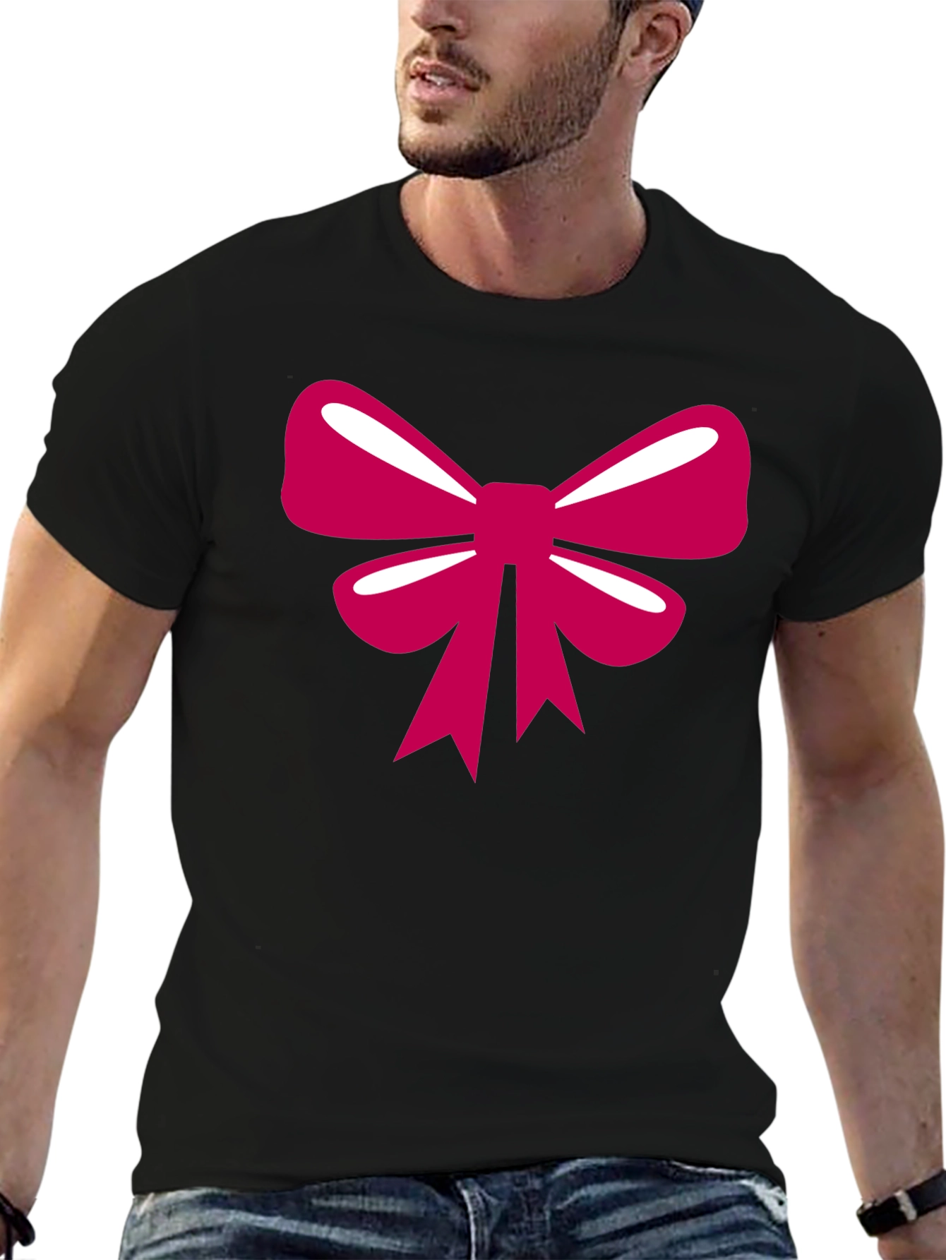 Black Bow Graphic T-Shirt - Stylish Casual Tee view 6
