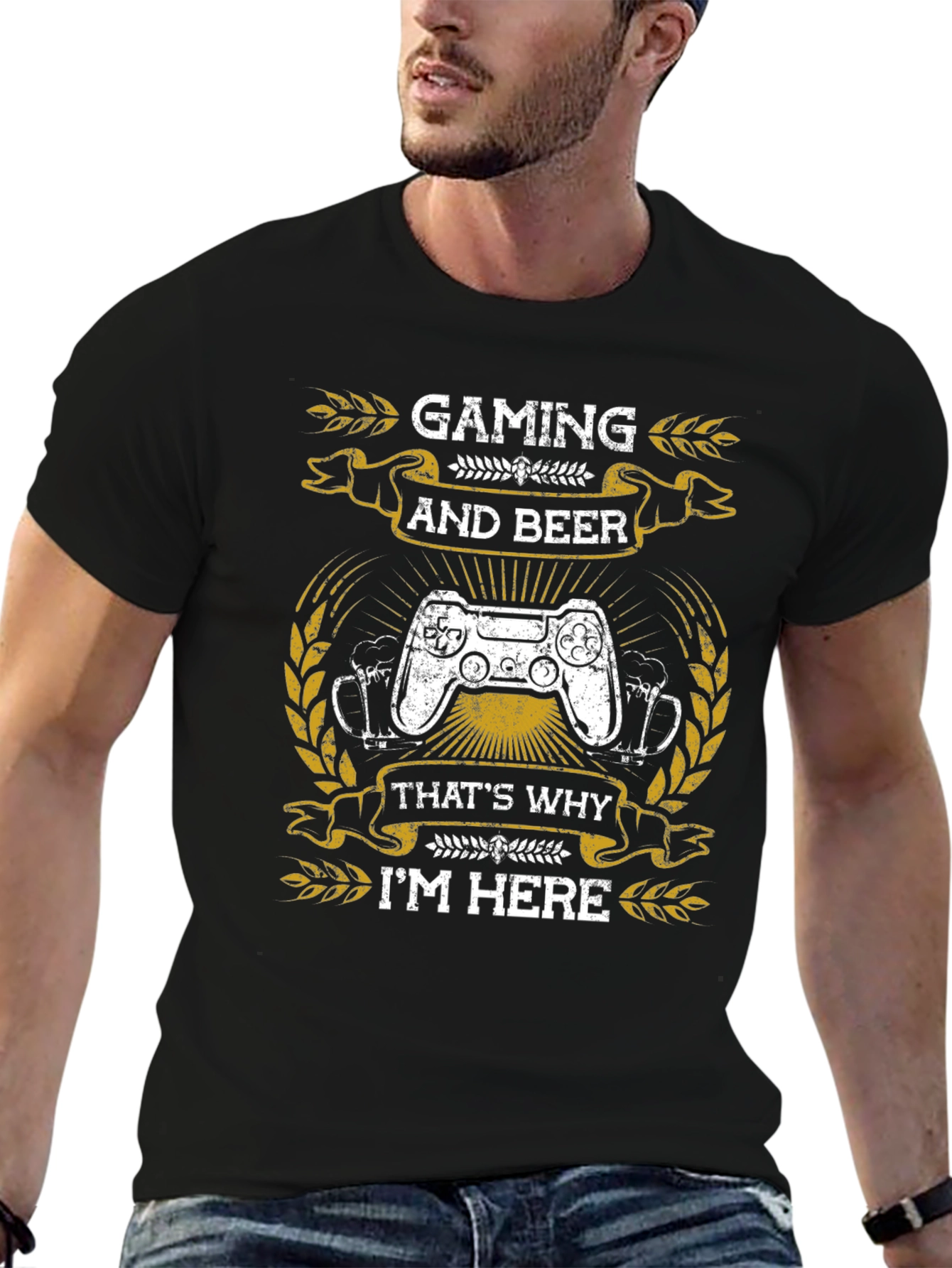 Black Gaming and Beer T-Shirt - Gamer's Tee view 6