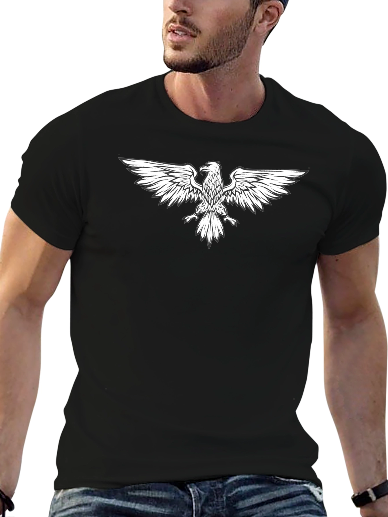 Black Black Eagle Graphic Tee - Mens Short Sleeve view 6