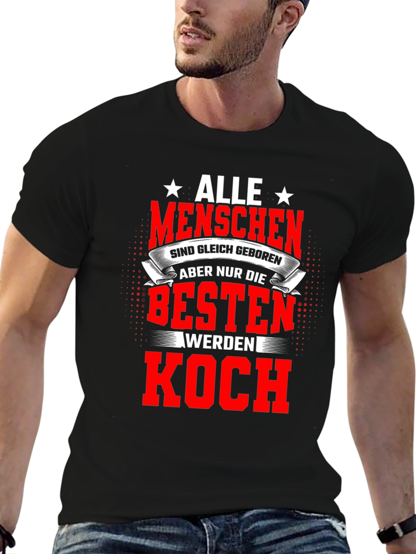 Black Alle Menschen Koch T-Shirt - Funny Chef Tee view 6