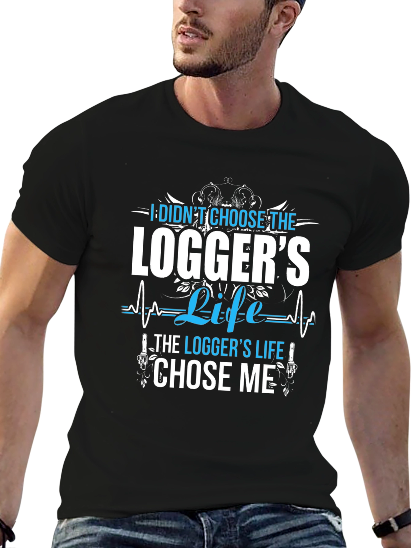 Black Logger's Life Graphic Tee - Black T-Shirt view 6