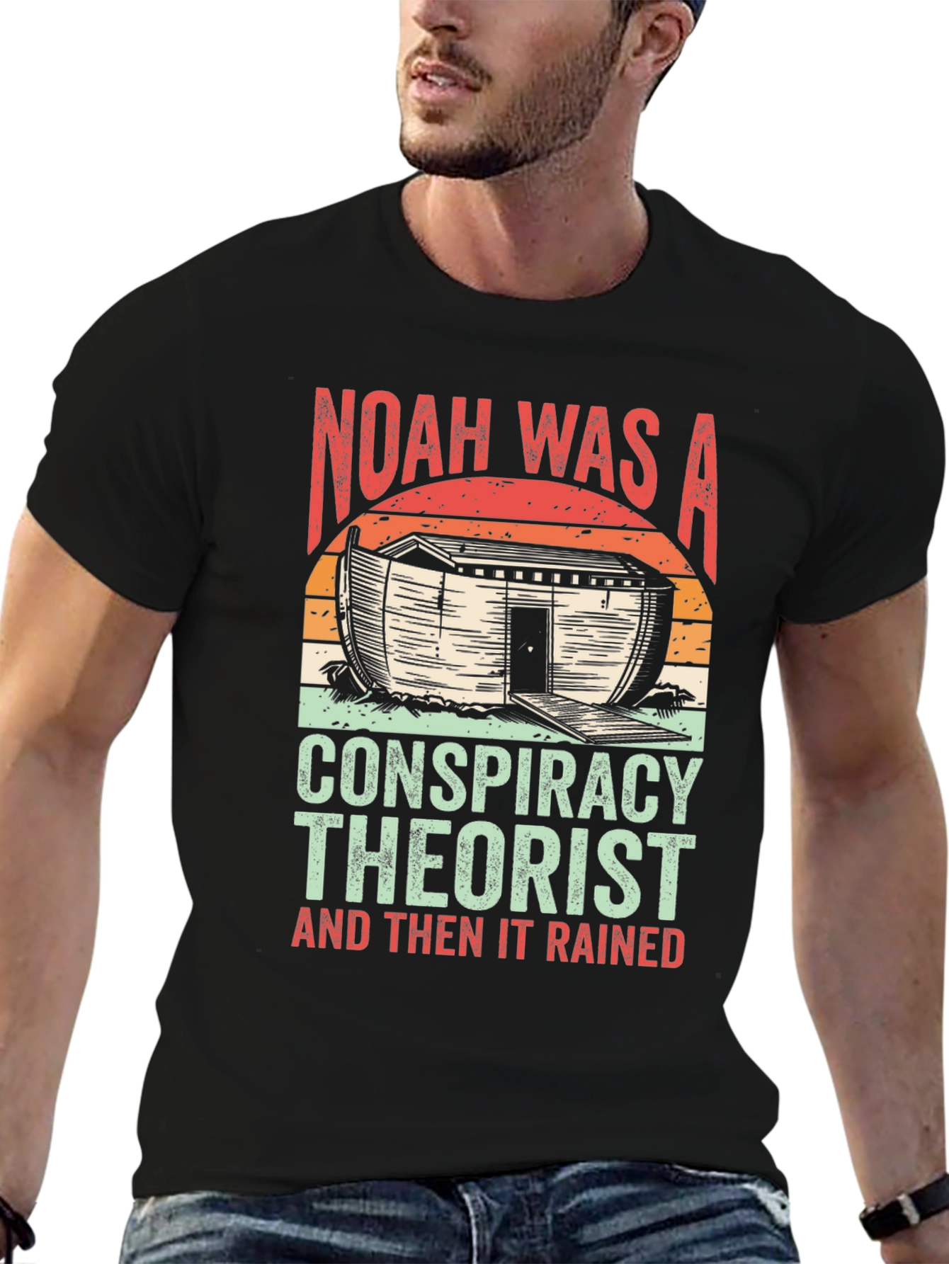 Black Noah Was A Conspiracy Theorist T-Shirt view 6