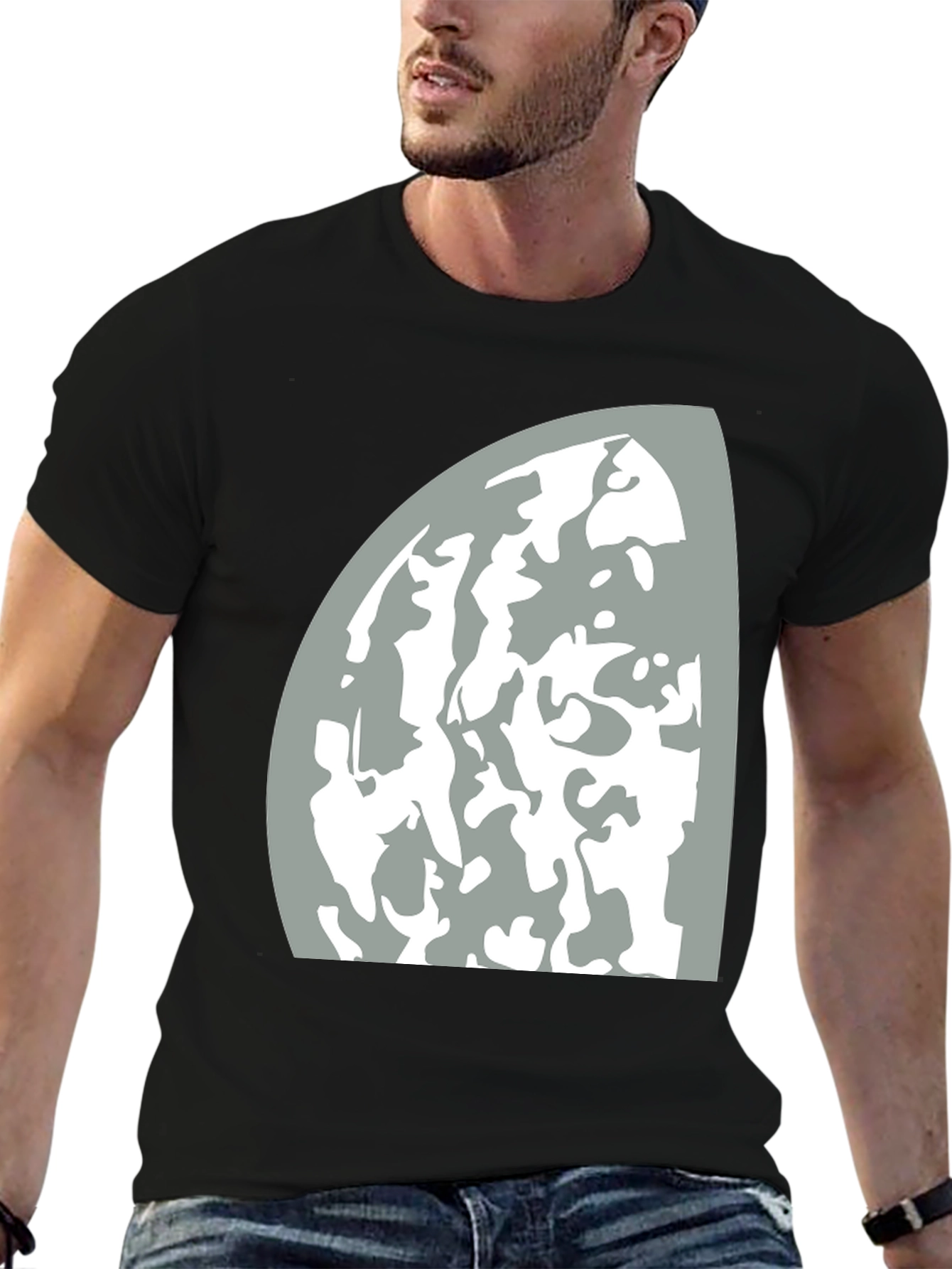 Black Abstract Graphic Tee - Stylish Comfort view 6