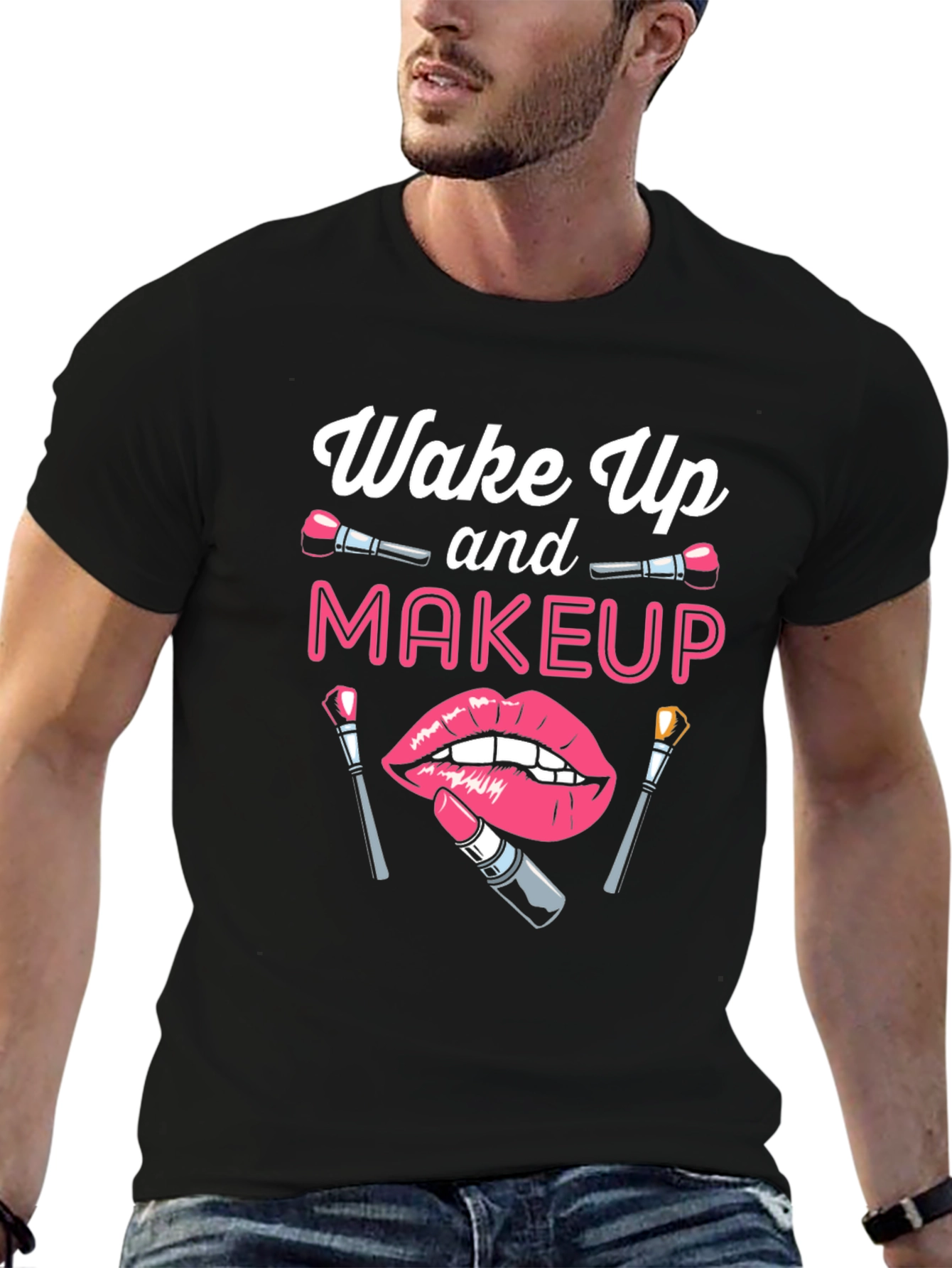 Black Wake Up Makeup T-Shirt - Beauty Lover Tee view 6