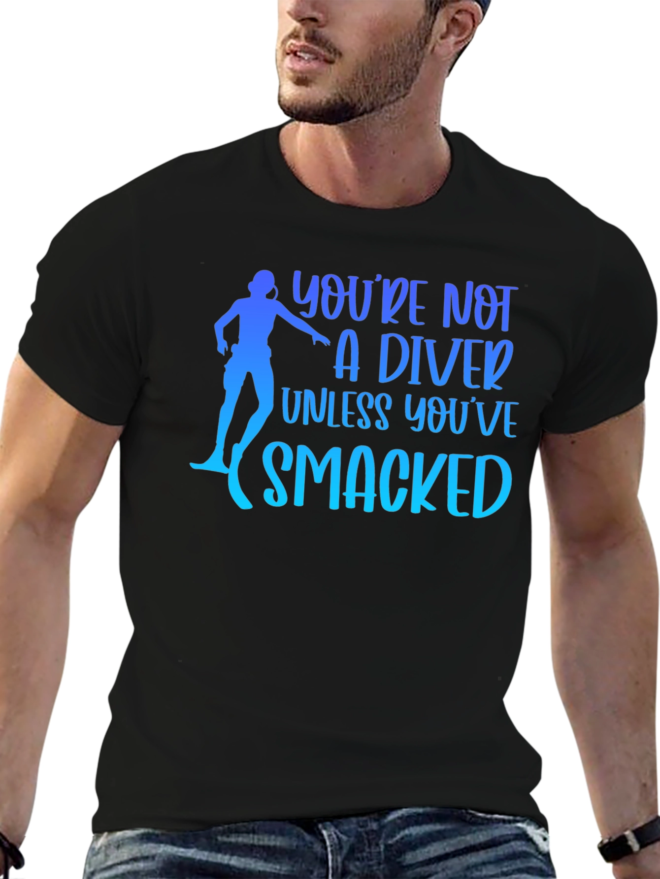 Black Diver Humor T-Shirt - You're Not A Diver Unless... view 6