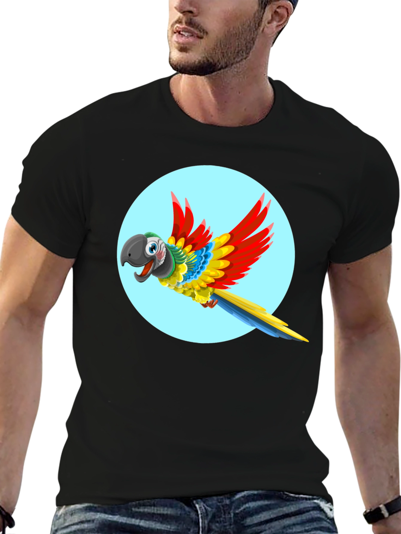 Parrot Graphic T-Shirt - Vivid Colors - 6