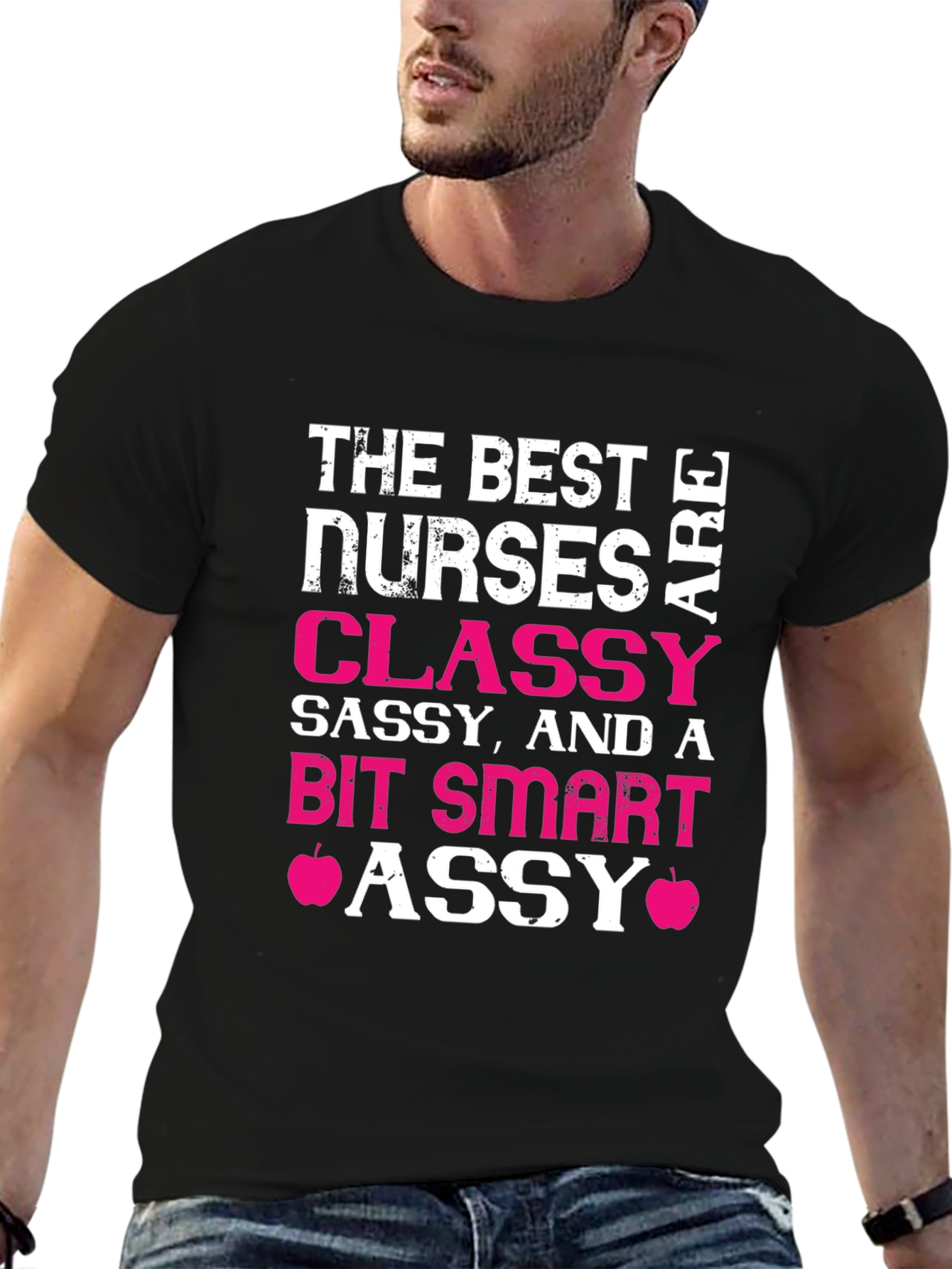 Black Classy Nurse Graphic Tee view 6