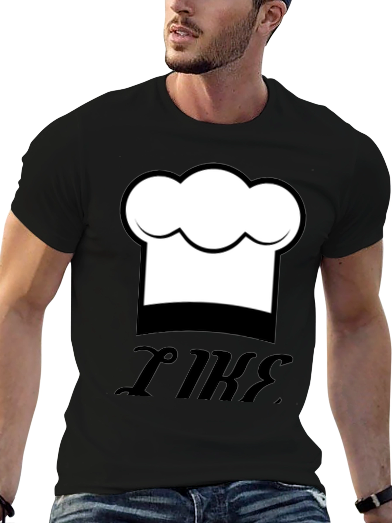Black Chef Hat Graphic Black T-Shirt - Funny Cooking Tee view 6