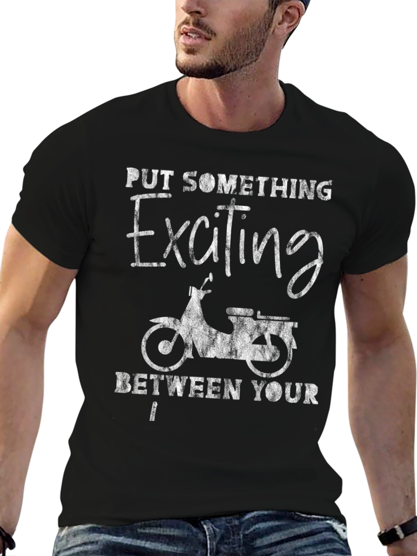 Black Exciting Scooter T-Shirt - Ride in Style! view 6