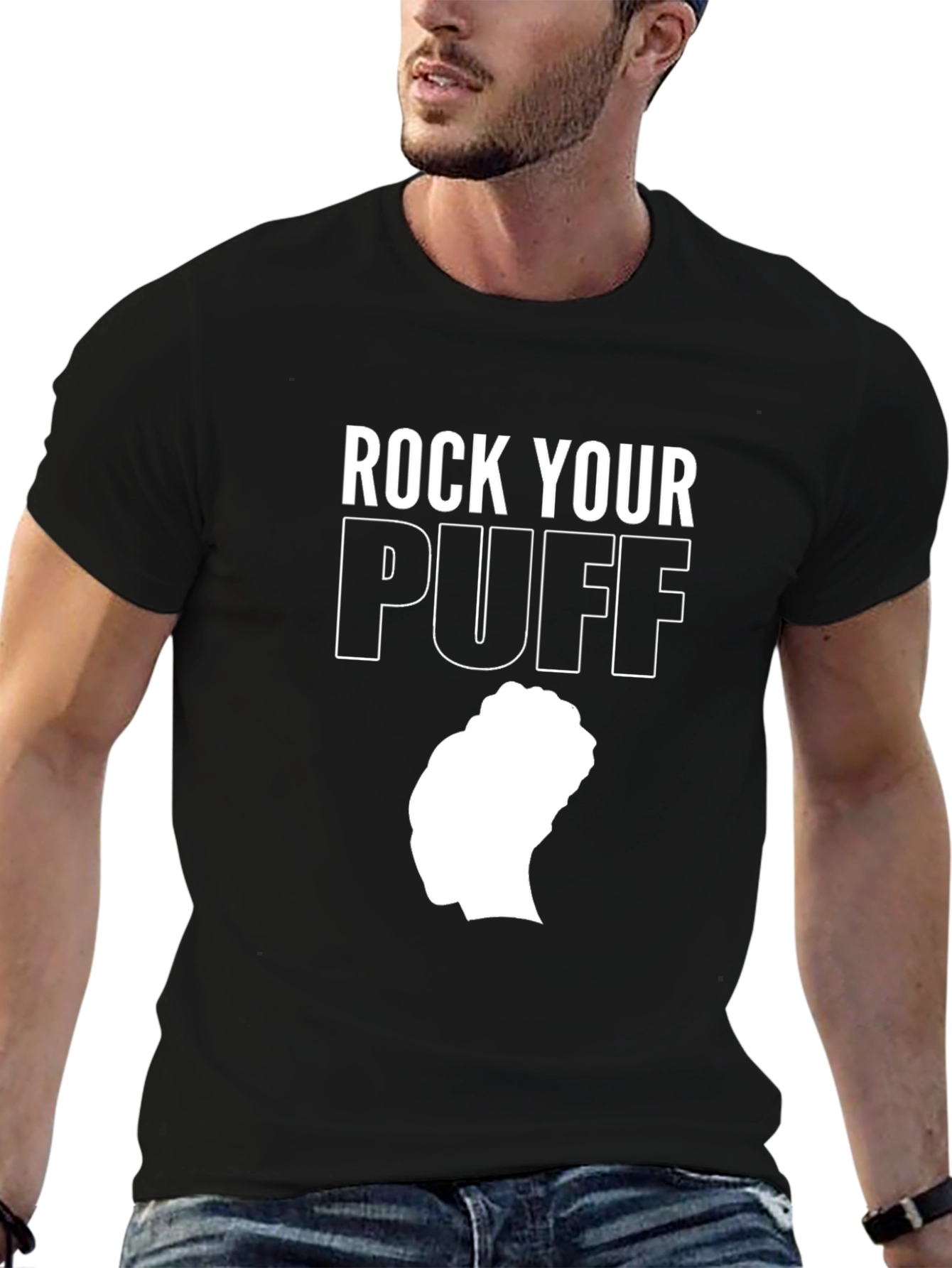 Black Rock Your Puff T-Shirt - Black Graphic Tee view 6