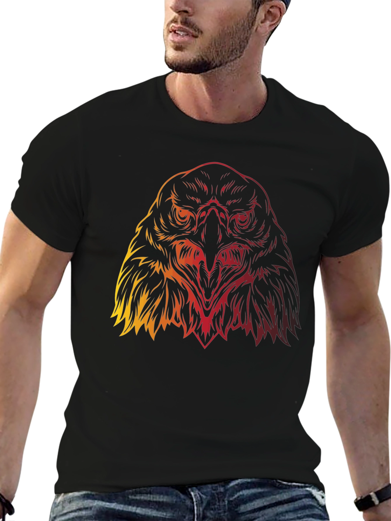 Black Eagle Graphic Tee - Men's Black T-Shirt view 6