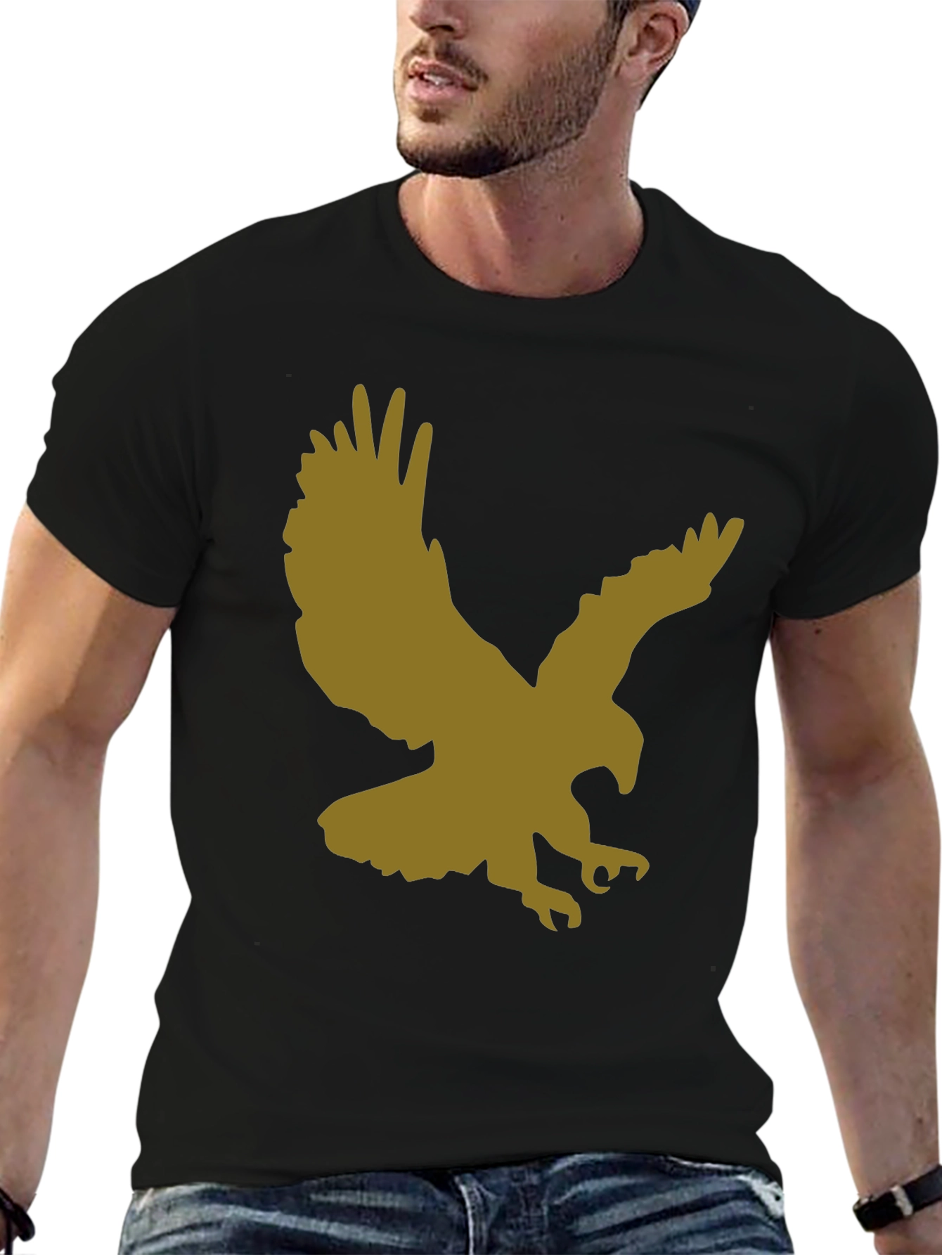 Black Eagle Graphic Black T-Shirt view 6