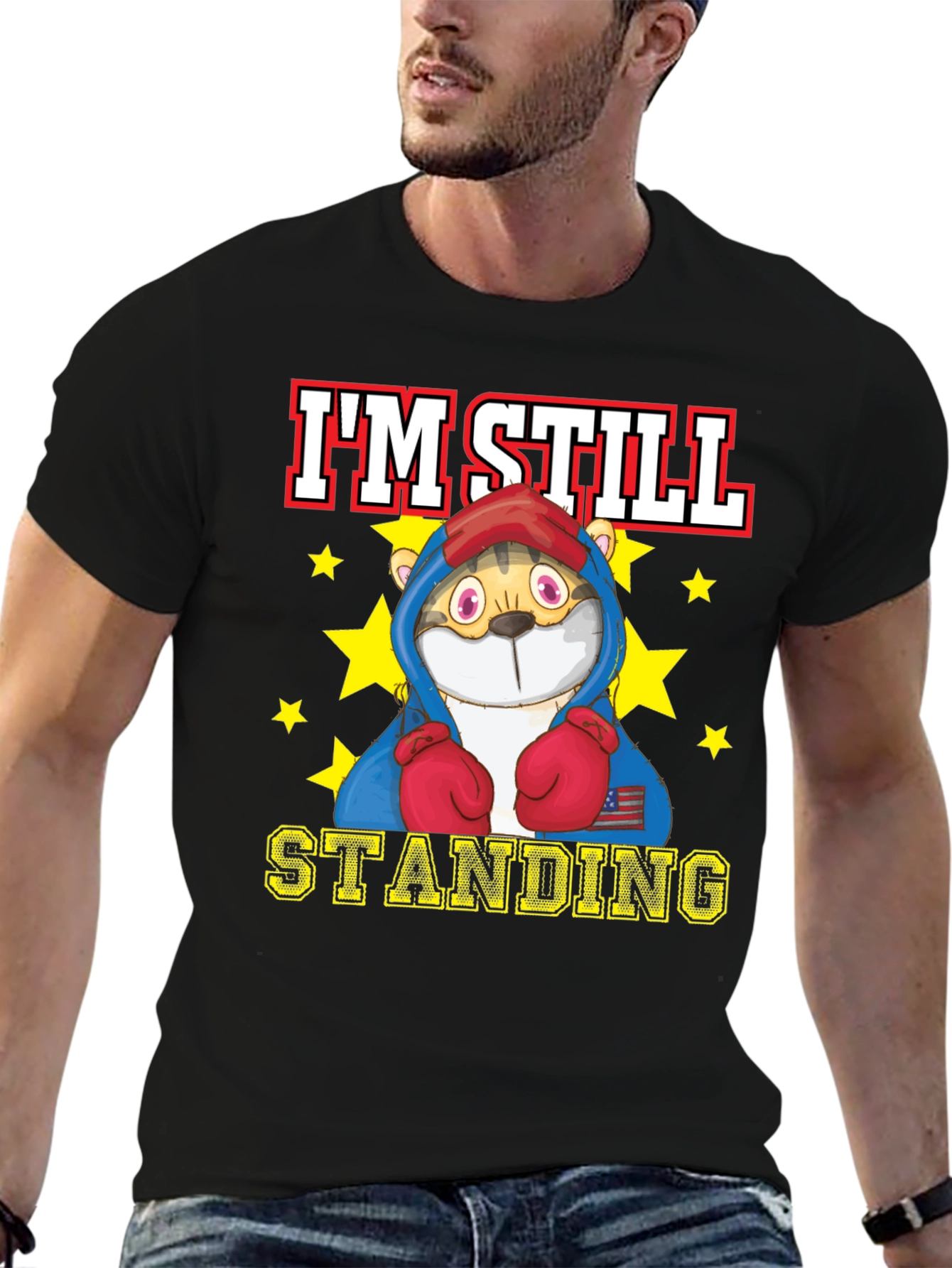 Black I'm Still Standing Graphic T-Shirt view 6