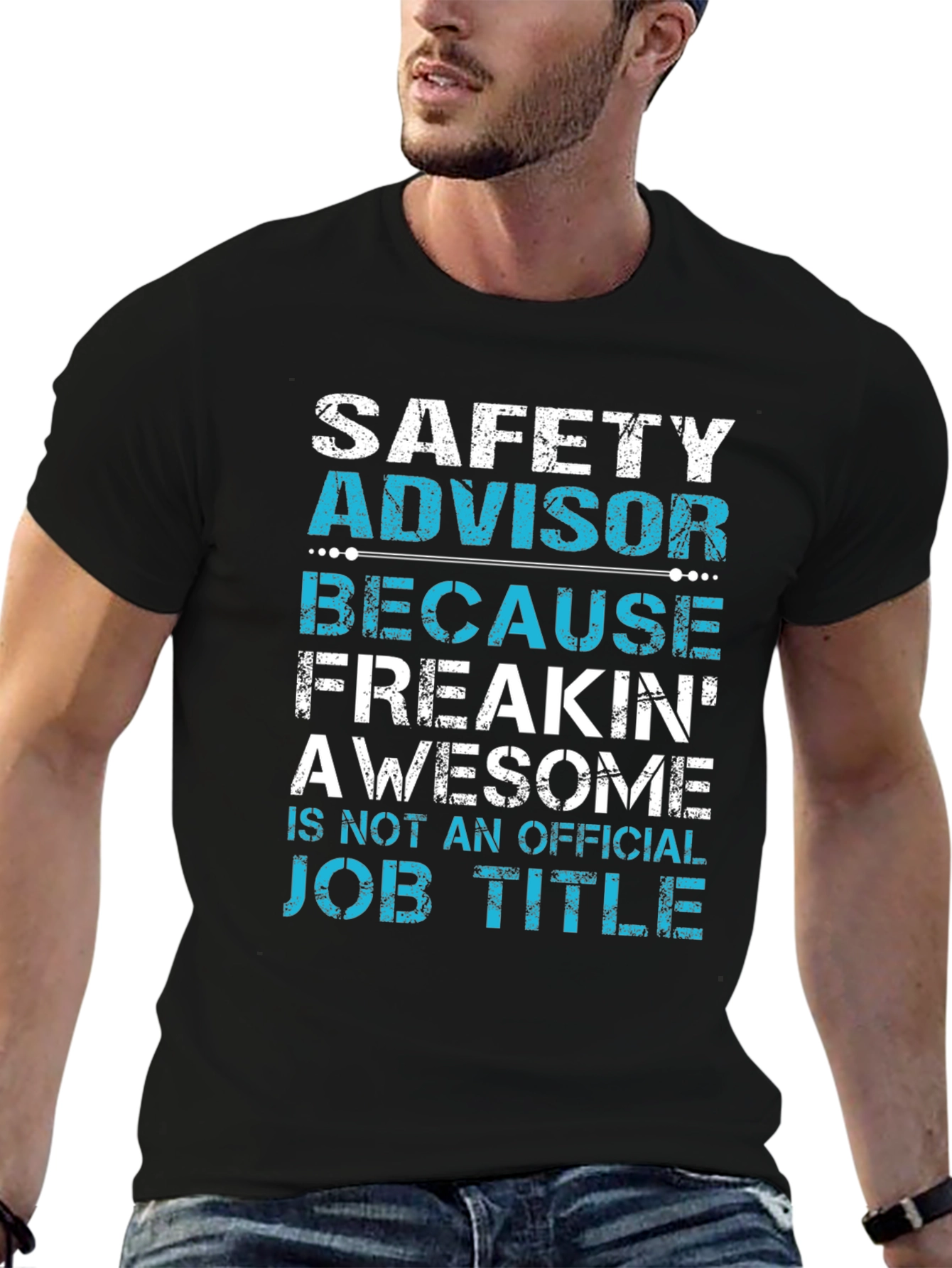 Black Safety Advisor T-Shirt: Because Freakin' Awesome! view 6