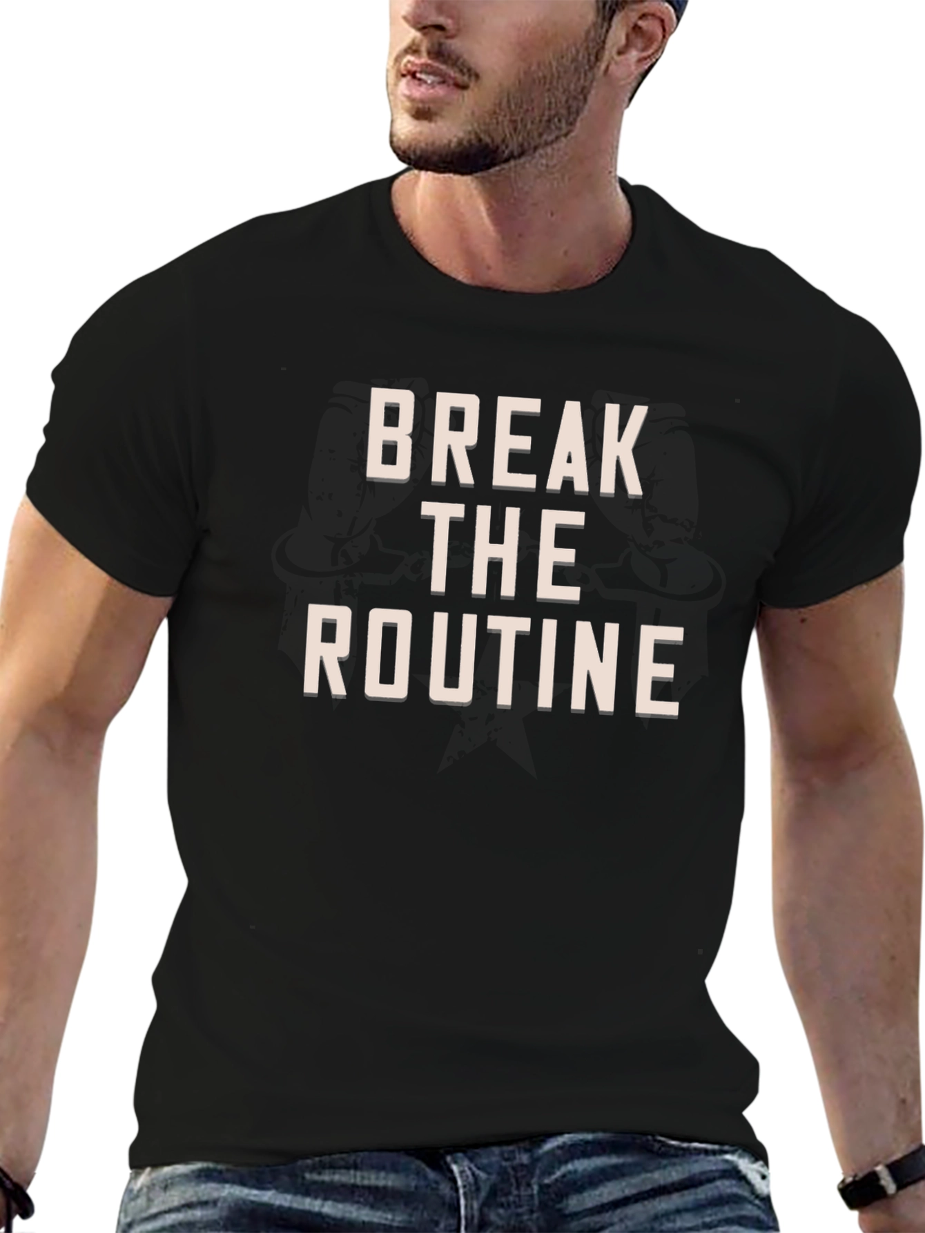 Black Break the Routine Graphic Tee - Men's view 6