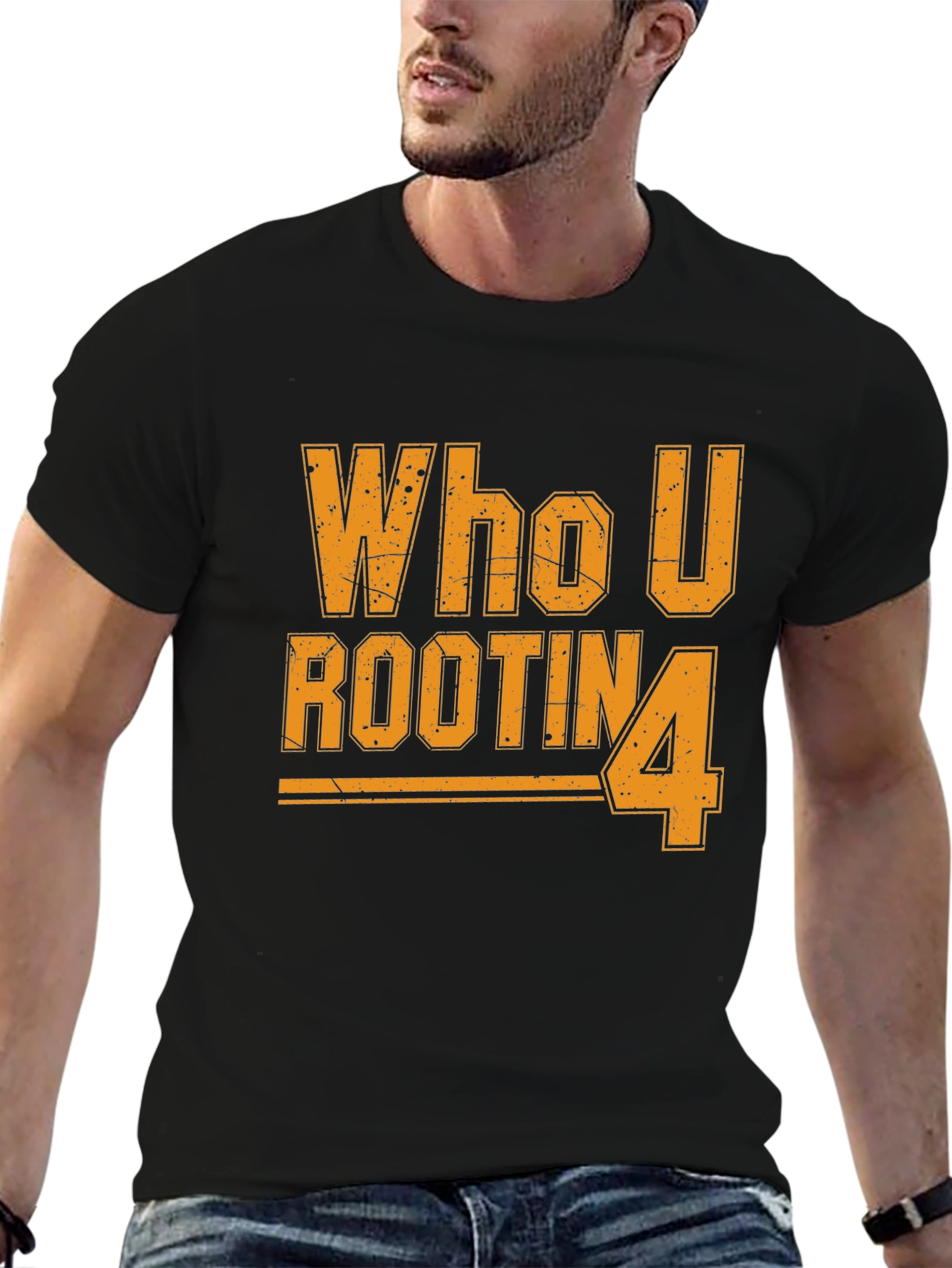 Black Who U Rootin 4 Graphic Tee view 6