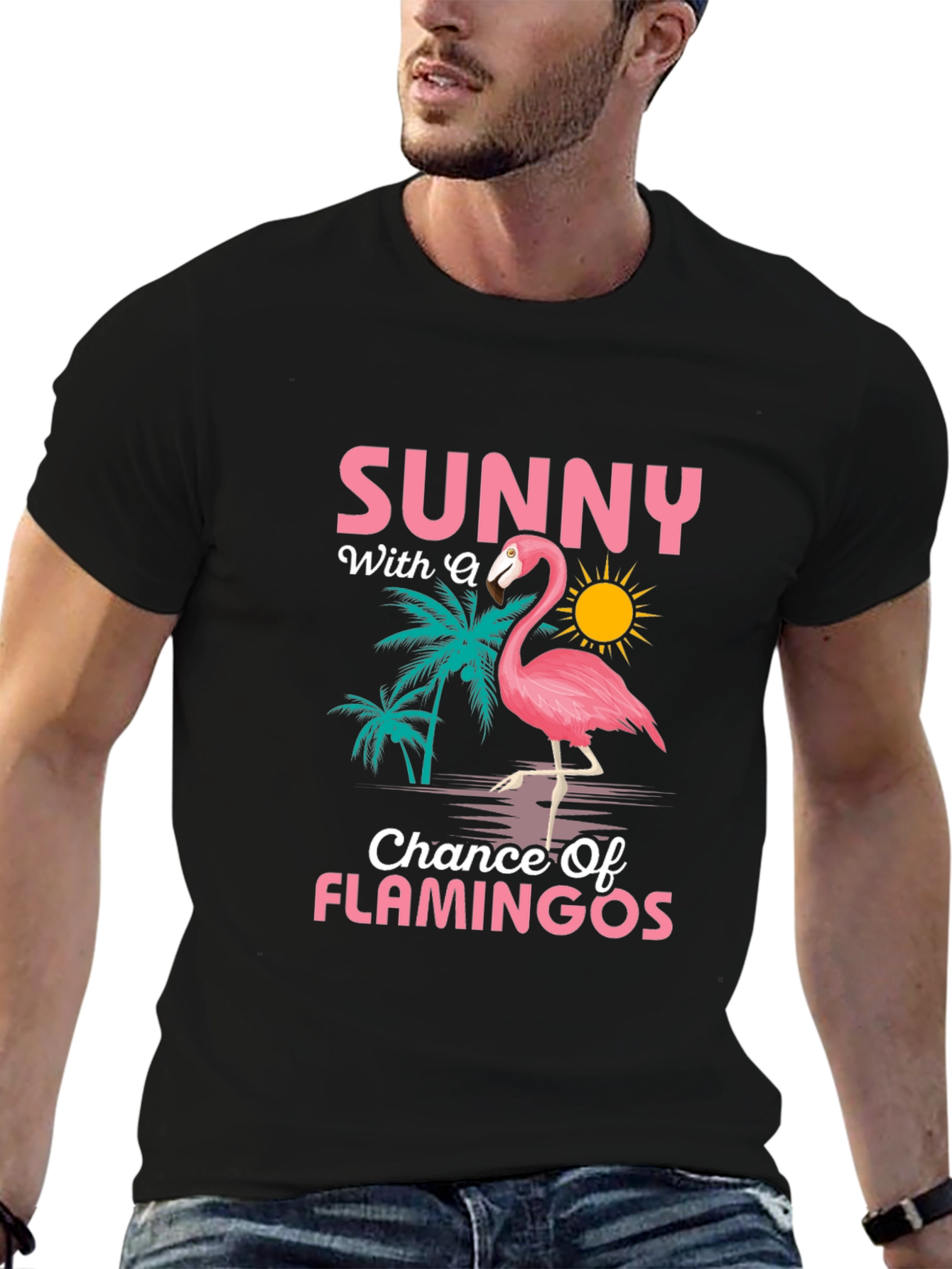 Sunny Flamingo Graphic T-Shirt - 6