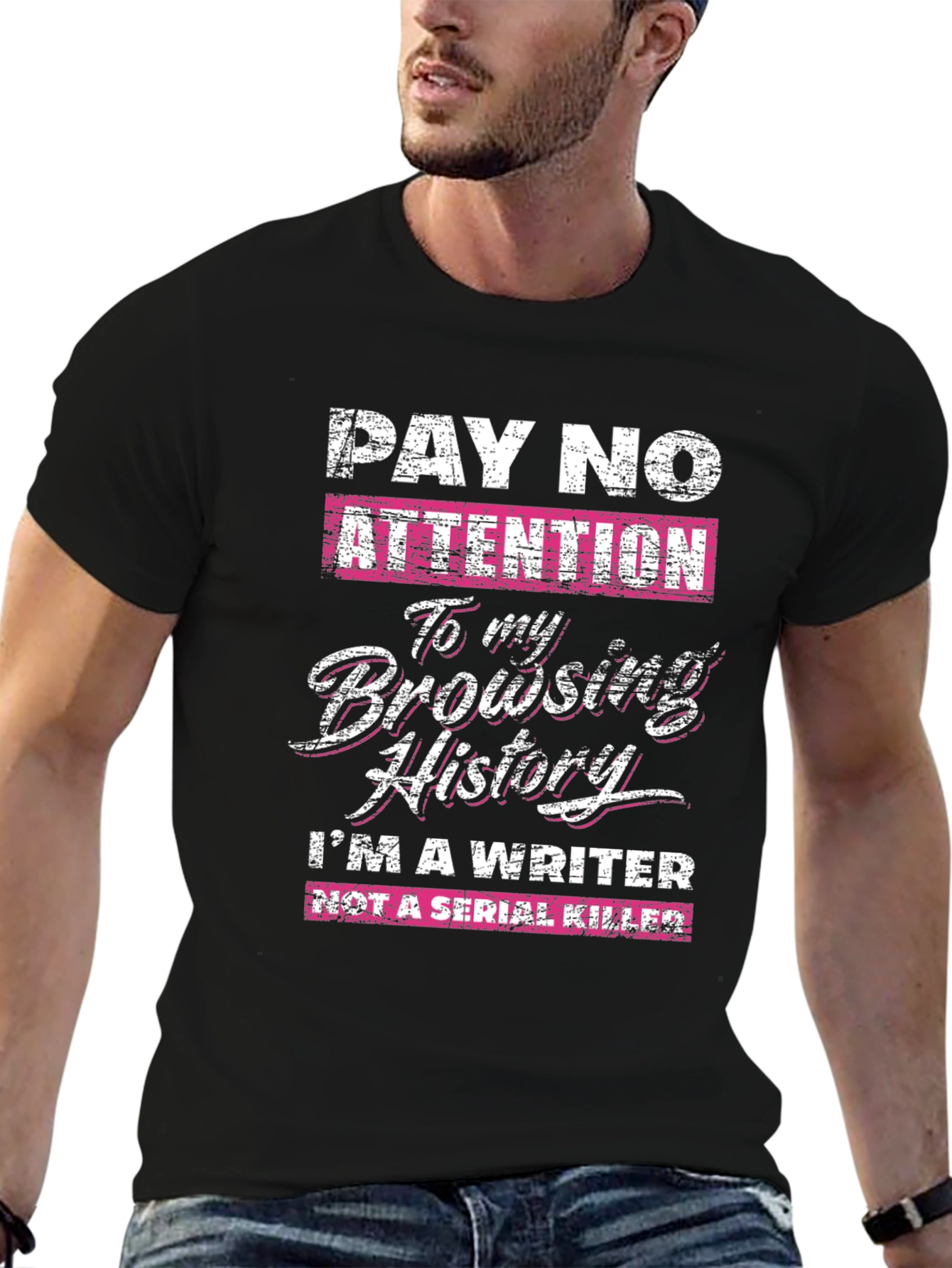 Black Writer Novelty Graphic Tee view 6