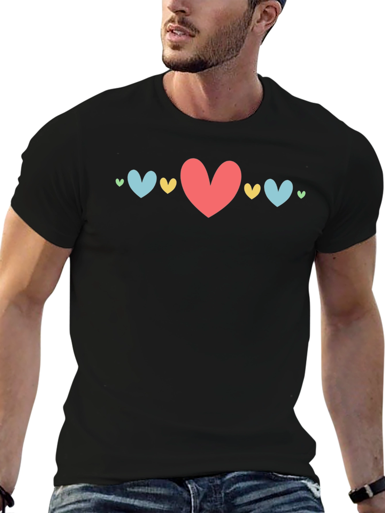 Black Heart Graphic Black T-Shirt view 6