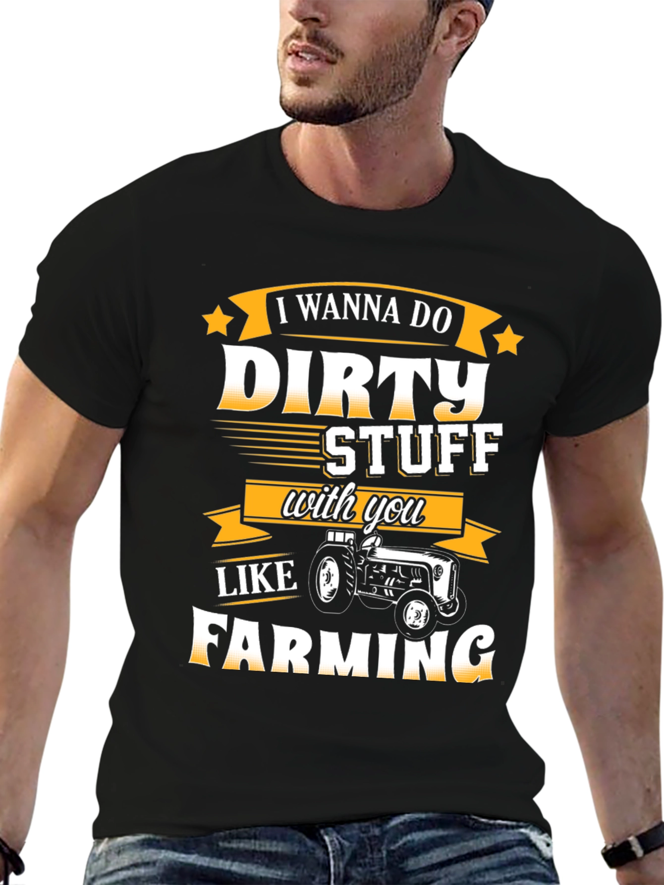 Black Dirty Stuff Farming T-Shirt view 6