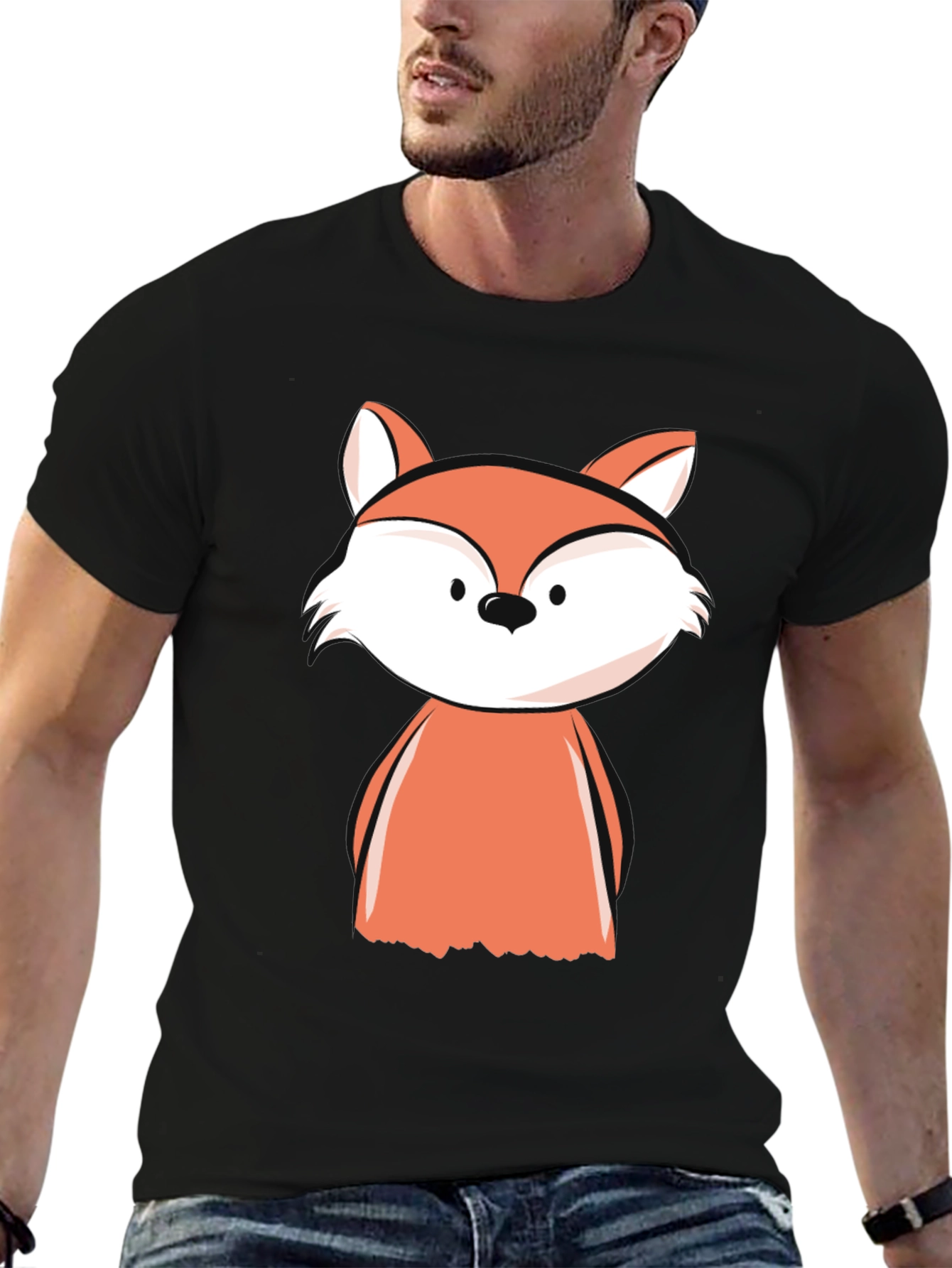 Black Fox Graphic Tee - Men's Black T-Shirt view 6