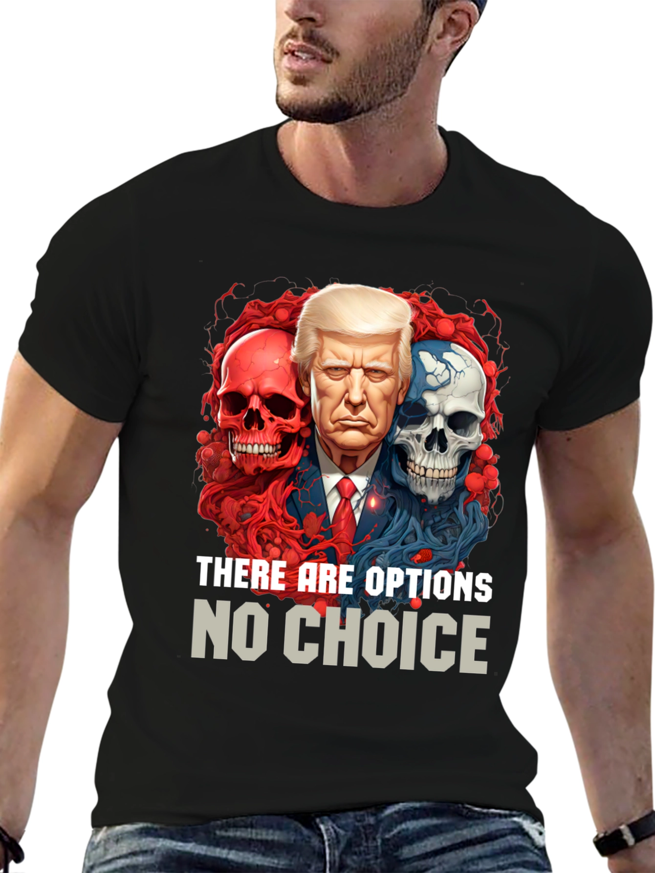 Black Political T-Shirt: Options No Choice view 6