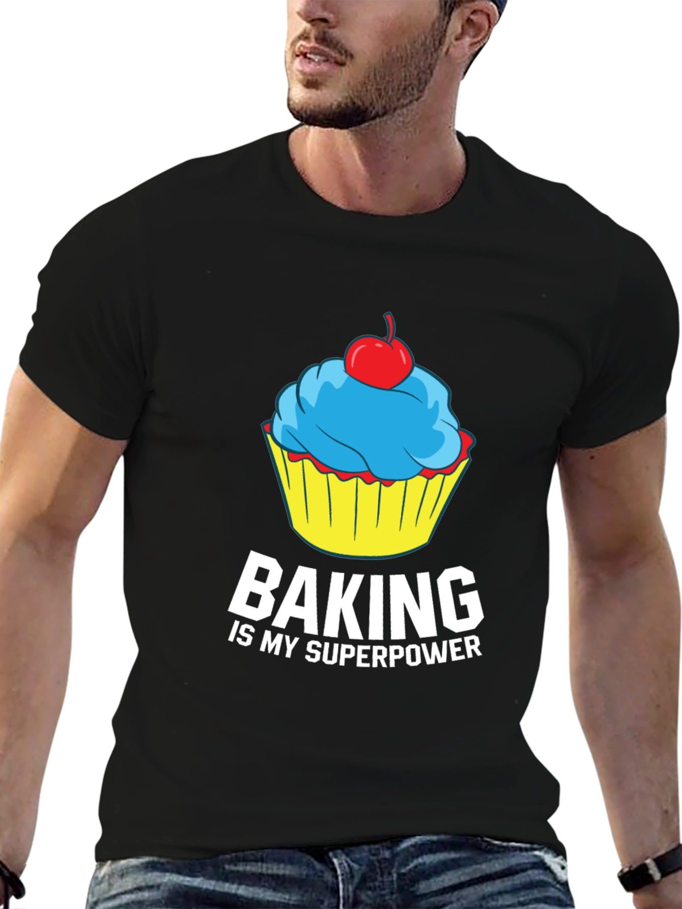 Black Baking is My Superpower Graphic Tee view 6