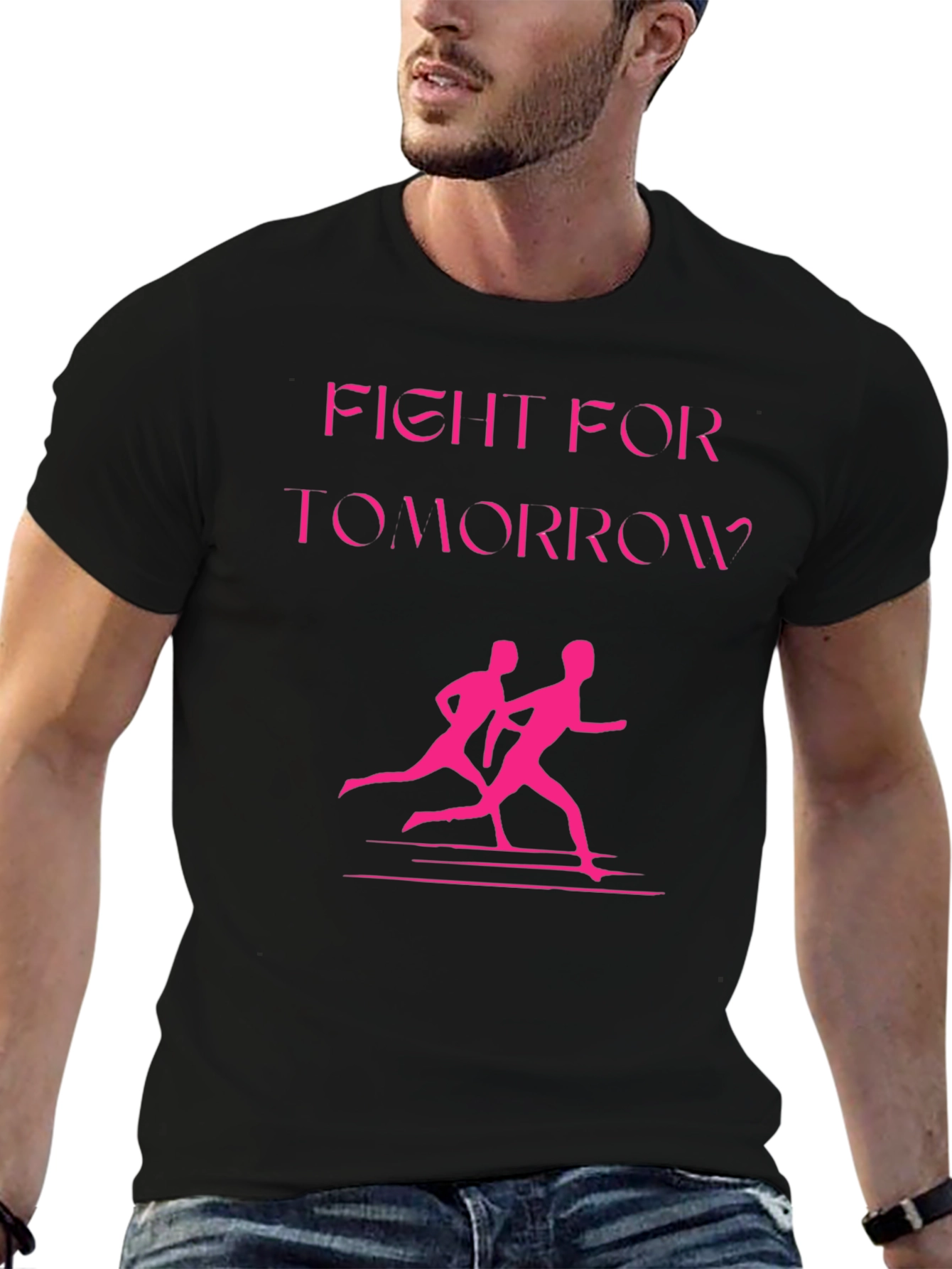 Black Fight For Tomorrow Graphic Tee - Athletic Style view 6