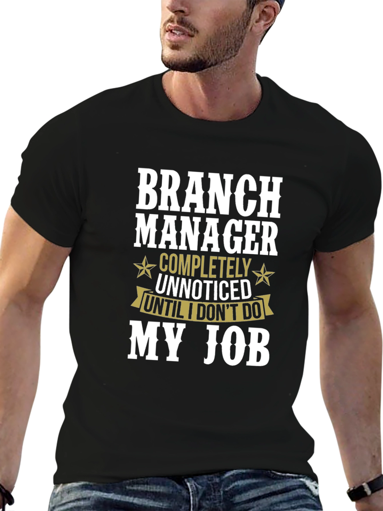 Black Branch Manager Funny T-Shirt Gift Idea view 6